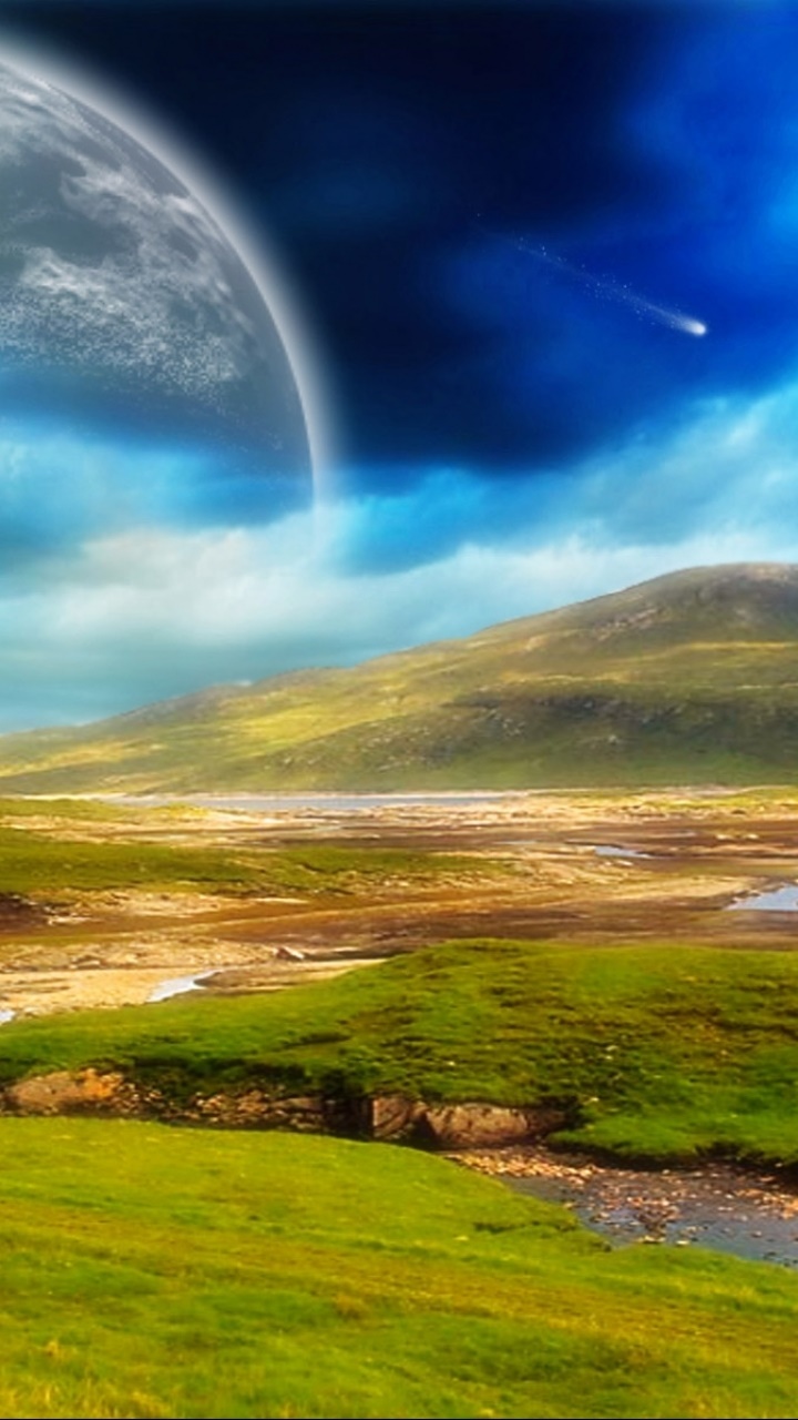 Sci Fi Landscape, 720x1280, Phone HD Wallpaper