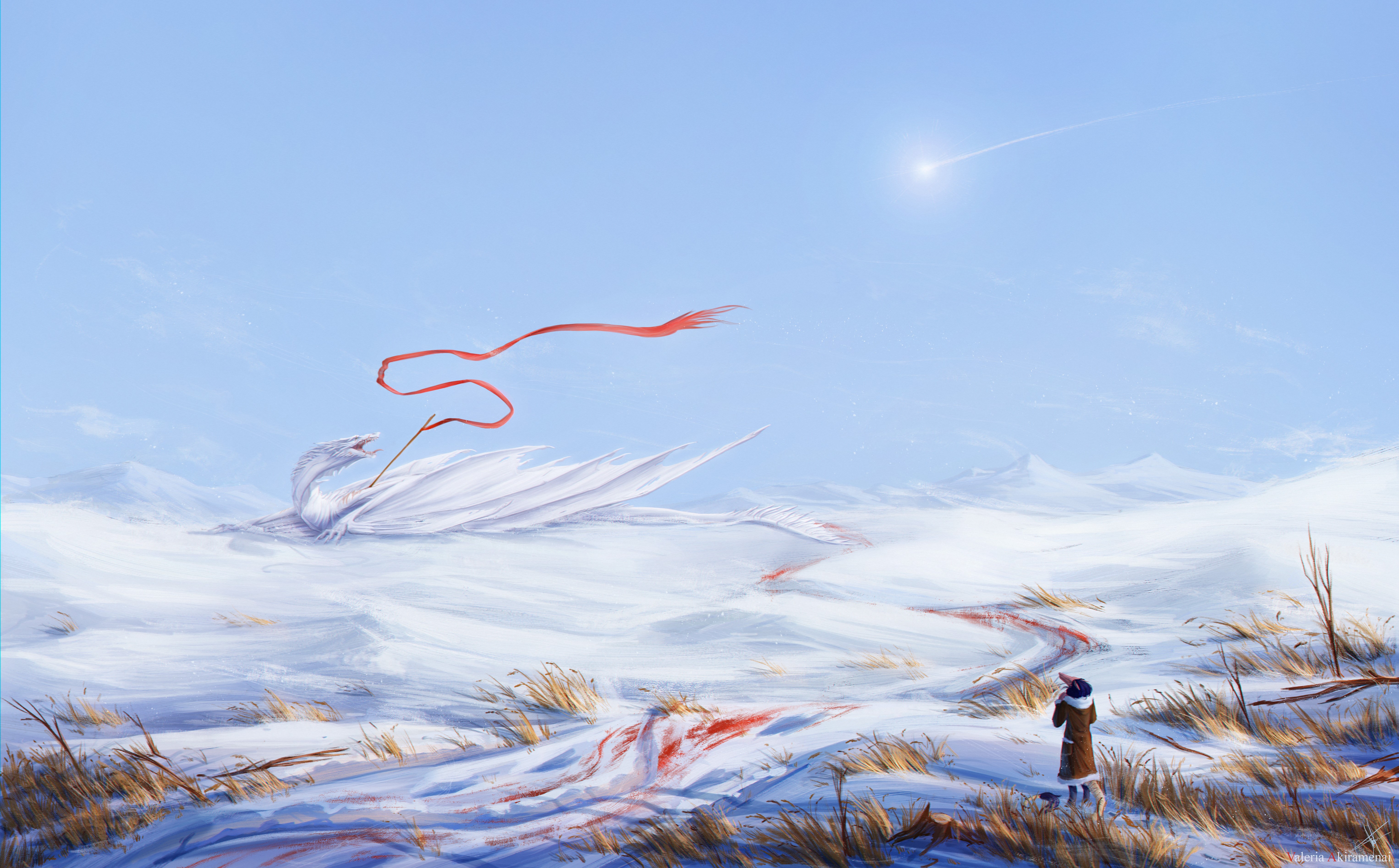 dragon, blood, artist, artwork, digital art, hd, deviantart, 4k, 5k, HD Wallpaper