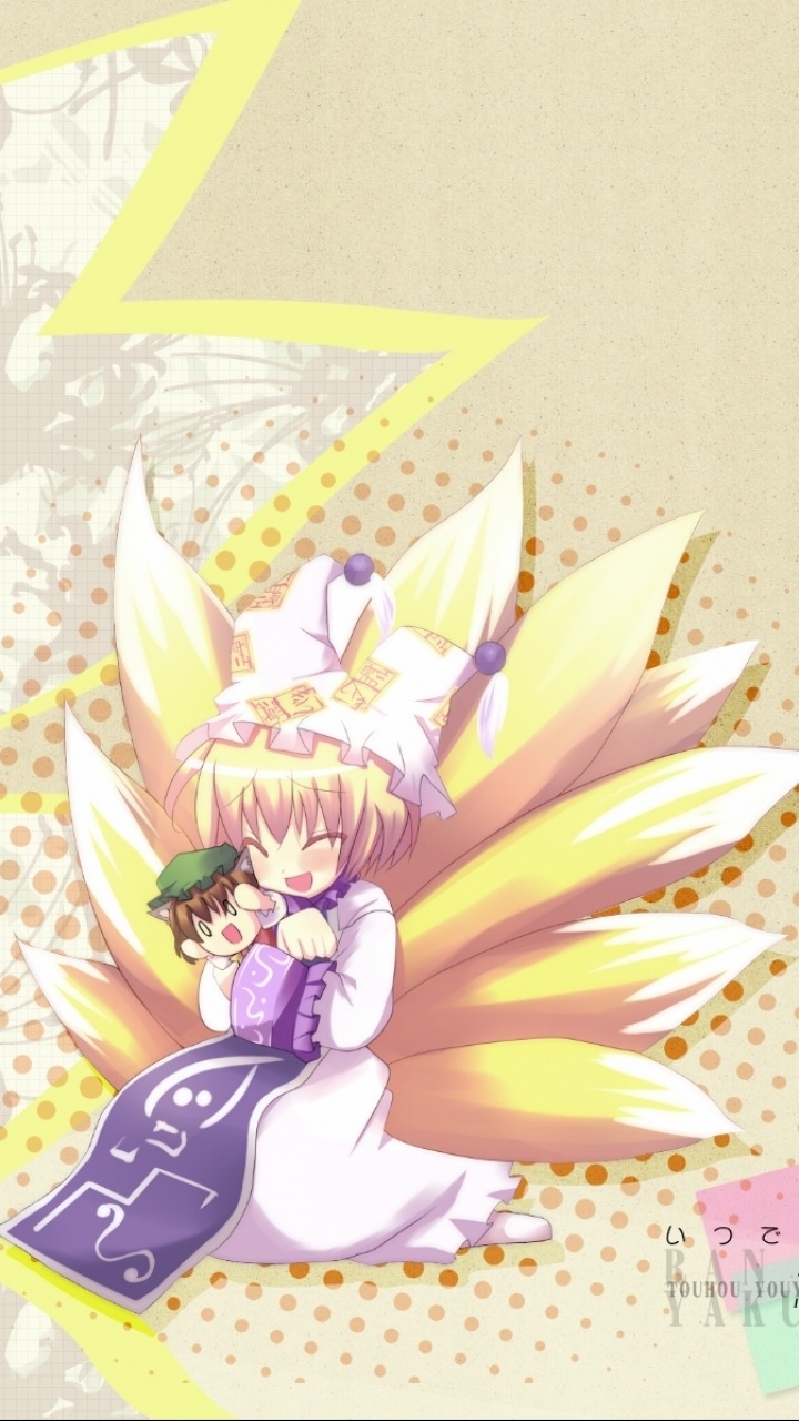 Anime Touhou, Ran Yakumo, Chen (Touhou), 720x1280, Phone HD Wallpaper