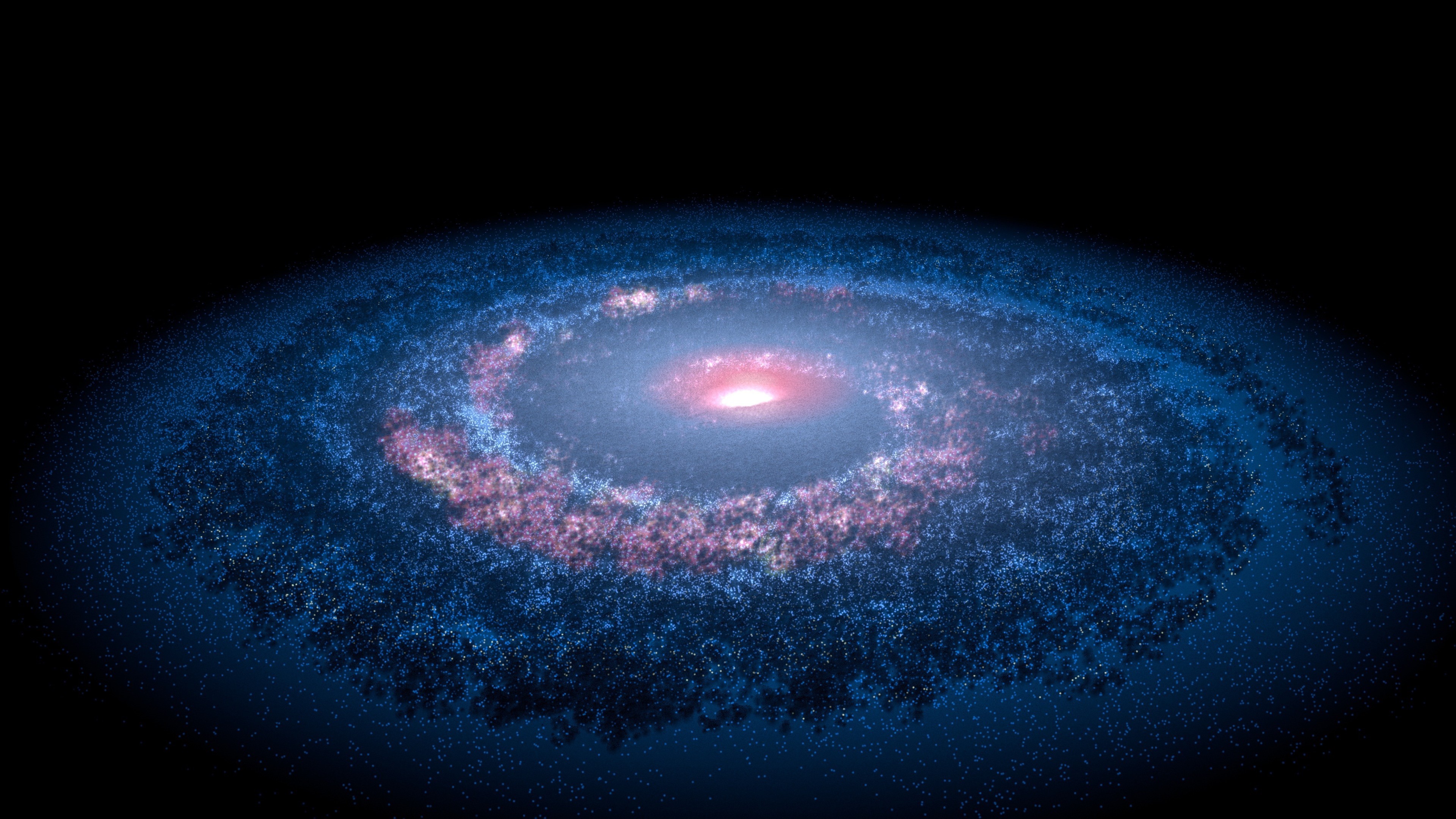 milky way, space, universe, digital universe, eclipse, 4k, hd, HD Wallpaper