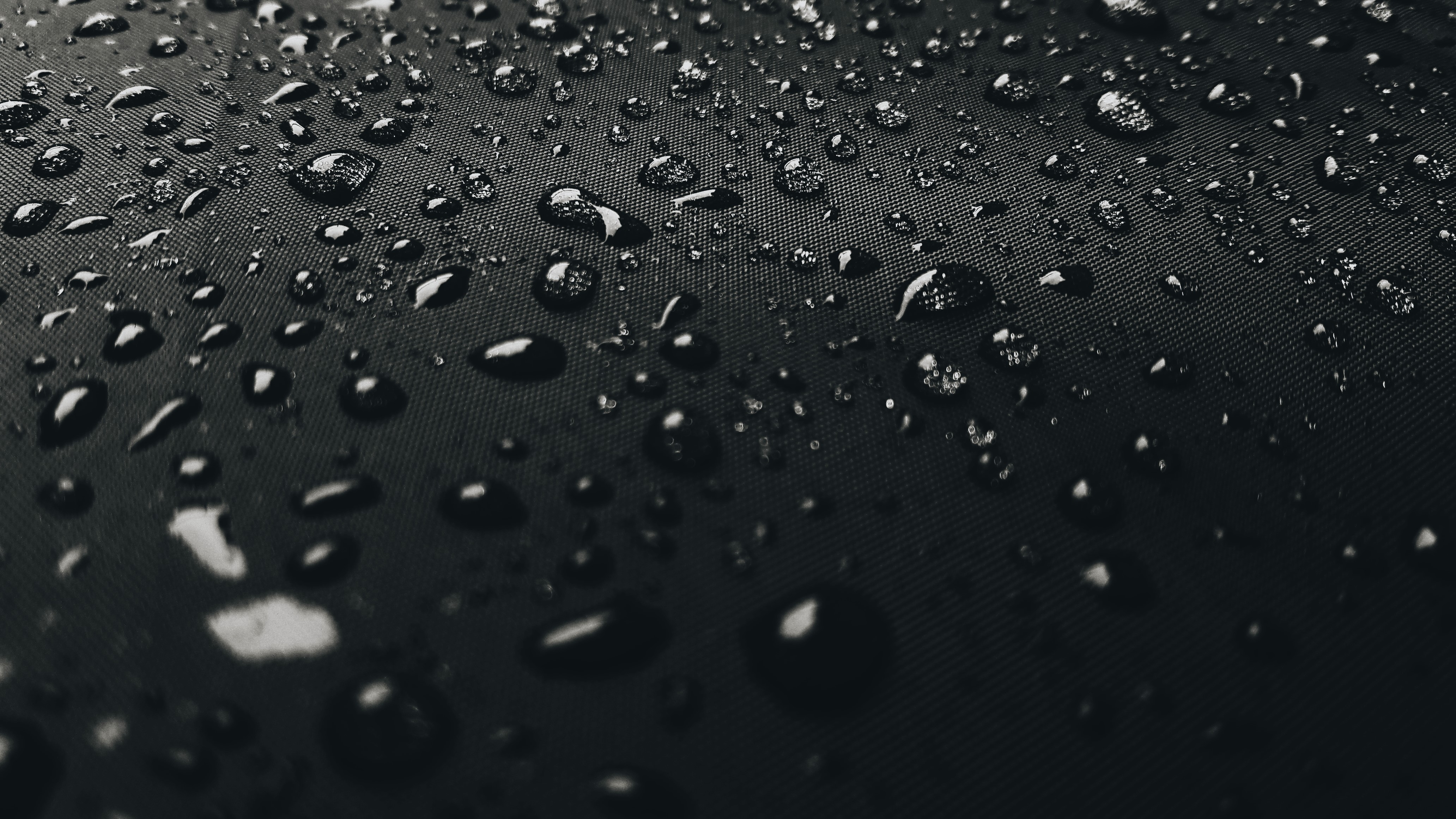 water, drops, hd, 4k, black, HD Wallpaper