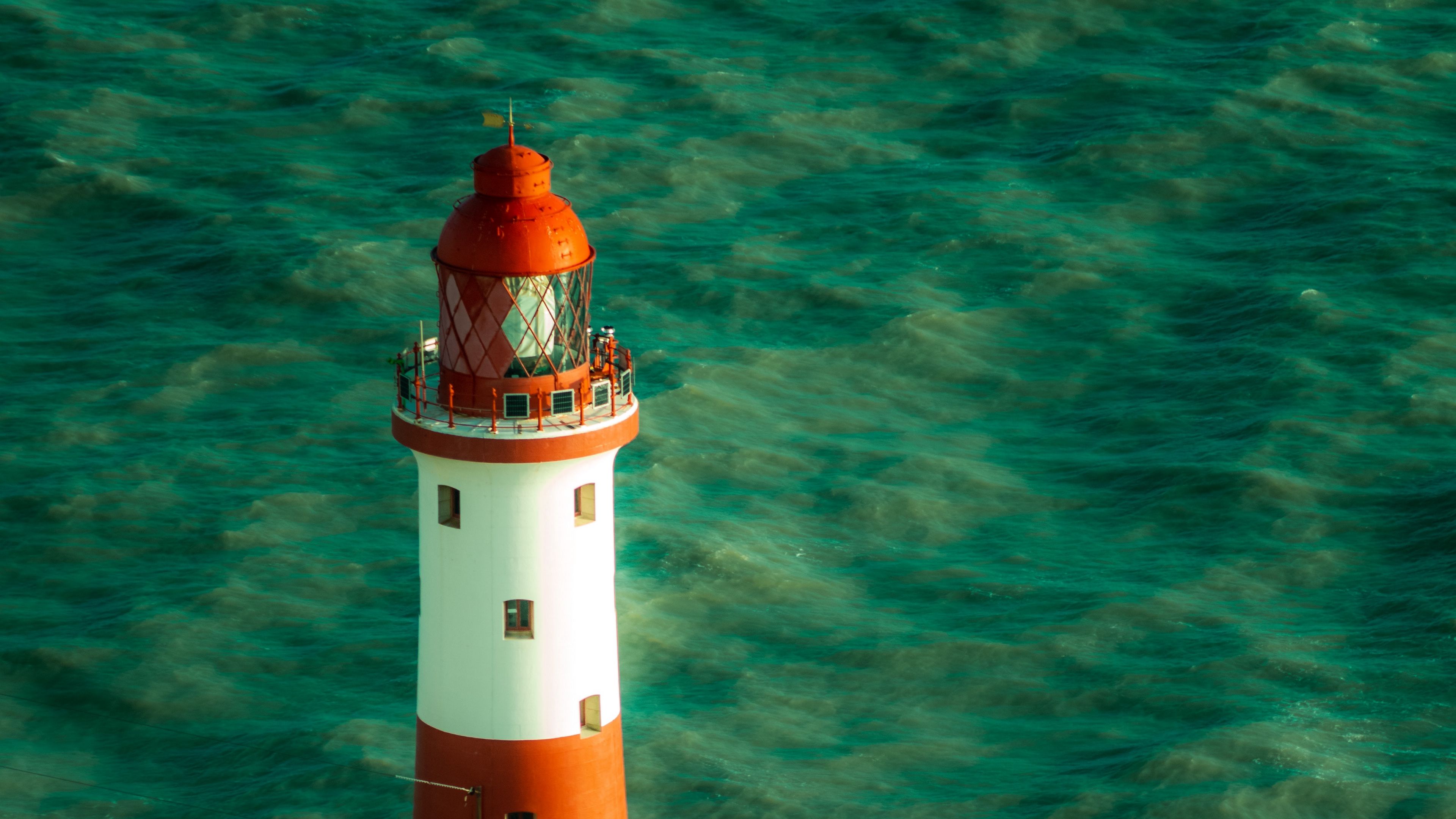 lighthouse, water, building, architecture, sea, 4k, HD Wallpaper