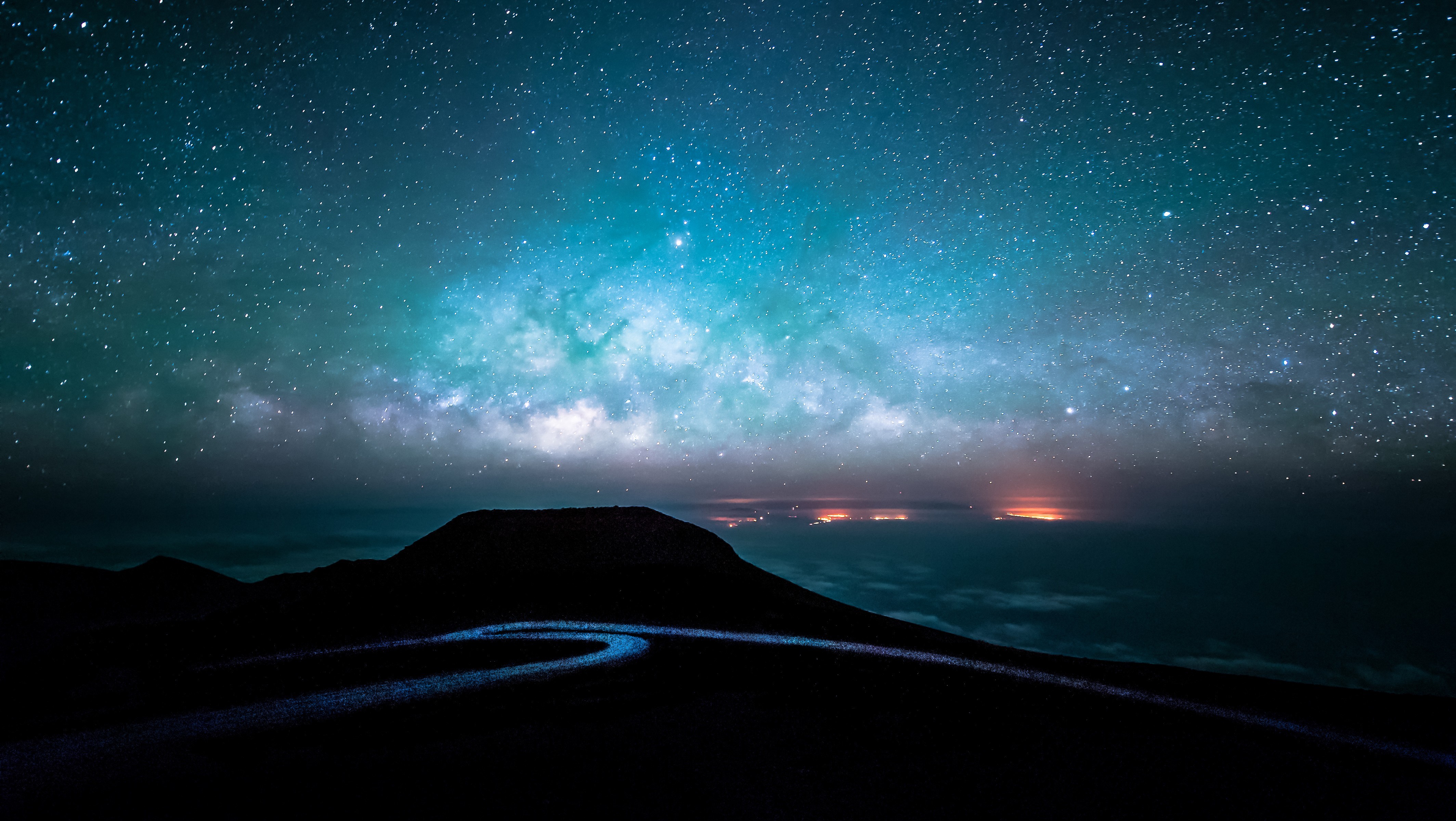 stars, sky, nature, hd, landscape, 4k, HD Wallpaper