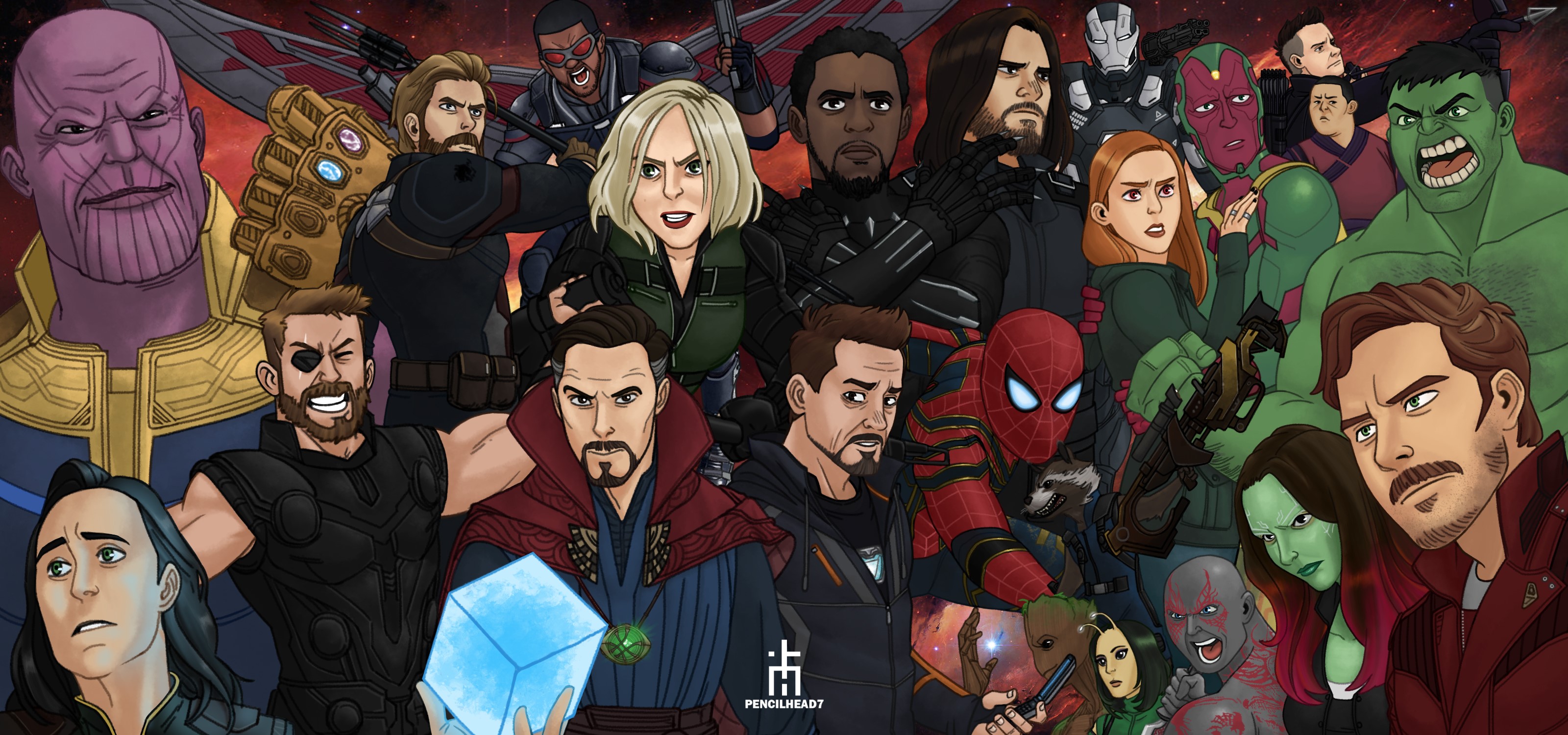 avengers infinity war, 2018 movies, movies, hd, artwork, artist, deviantart, HD Wallpaper