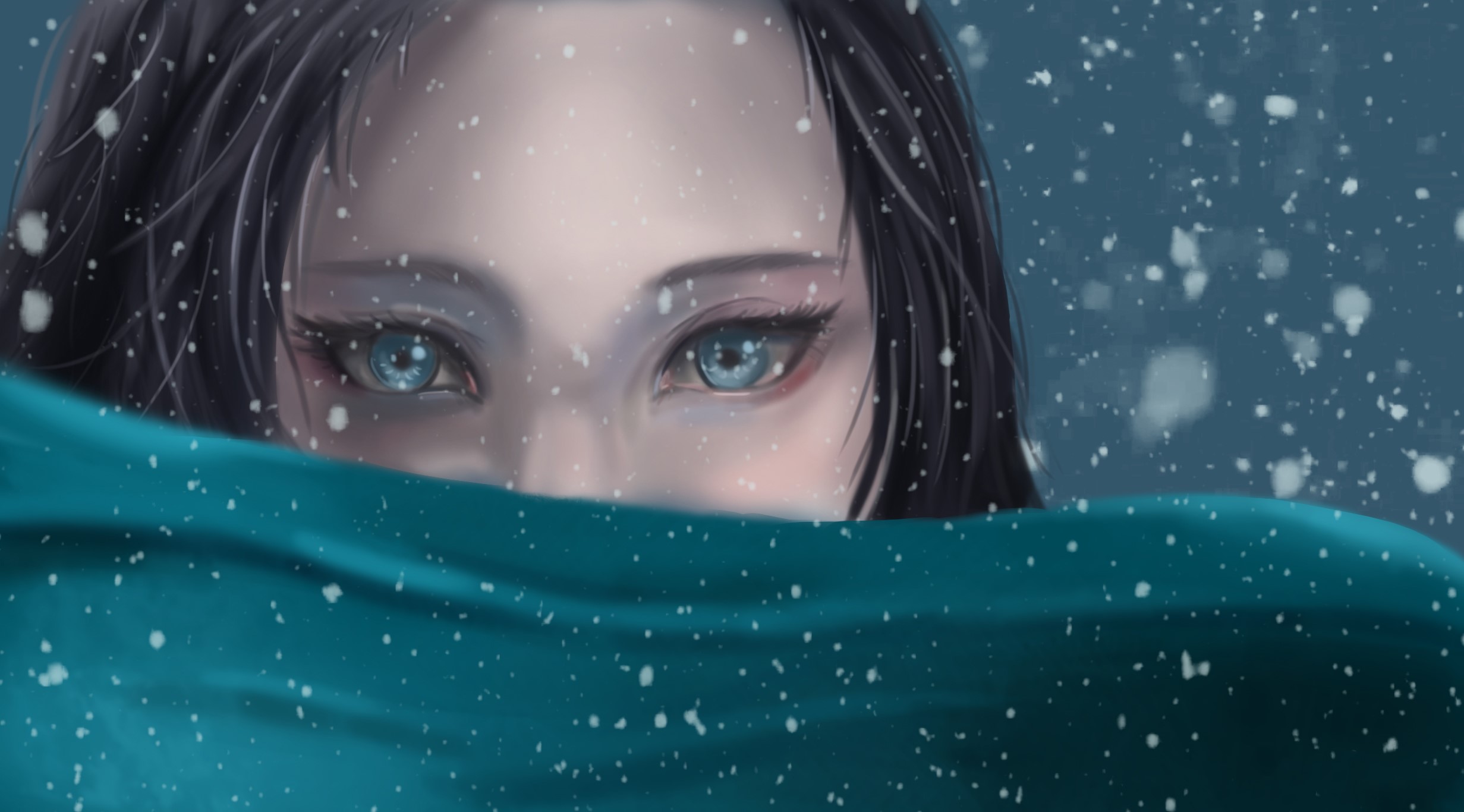 anime girl, anime, artist, artwork, digital art, hd, HD Wallpaper