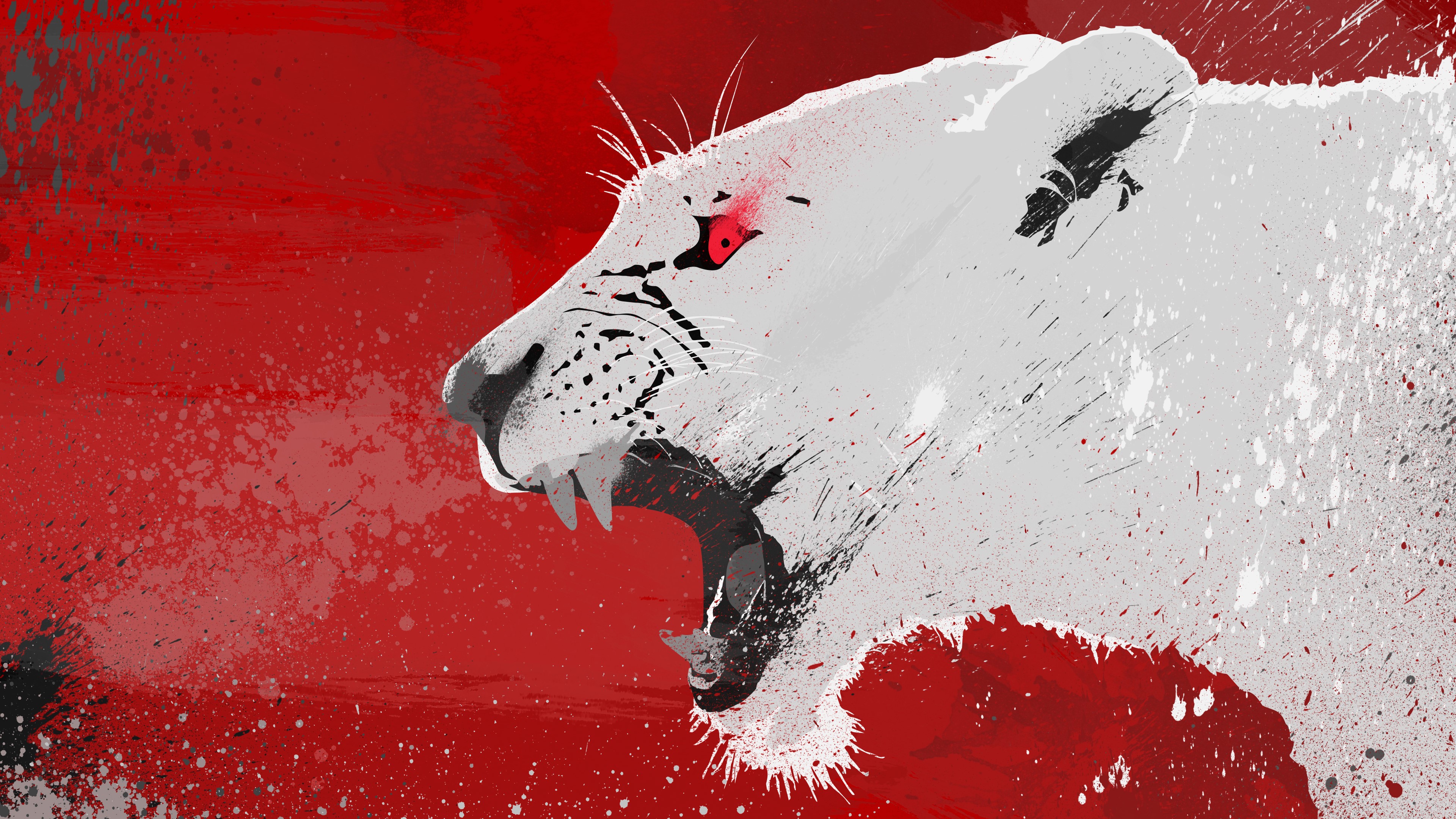 lion, abstract, vector, 4k, hd, artist, digital art, HD Wallpaper