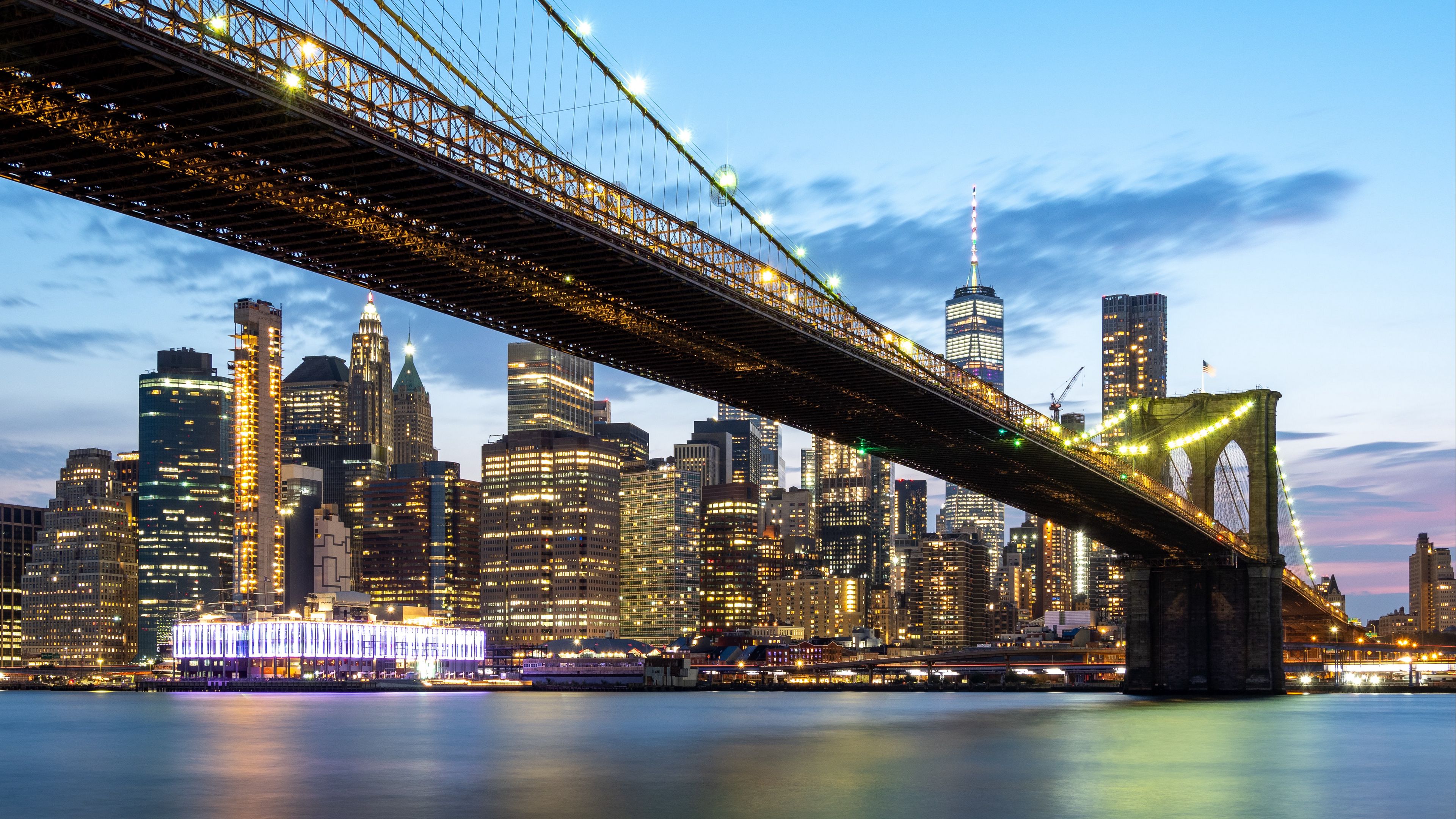city, bridge, architecture, buildings, usa, 4k, HD Wallpaper