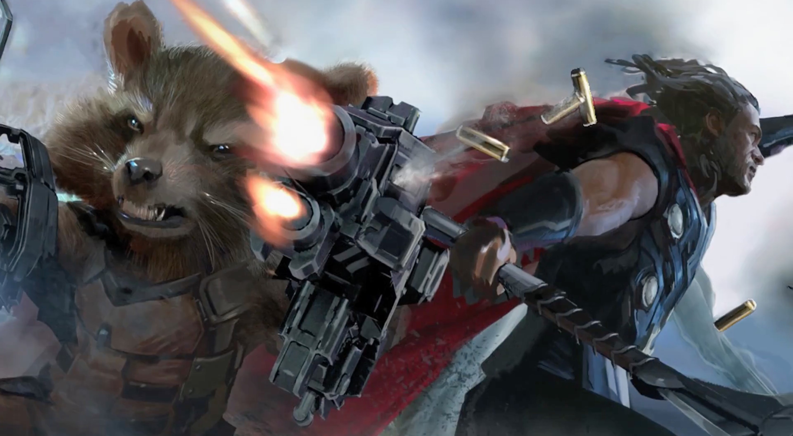 rocket raccoon, thor, avengers infinity war, 2018 movies, movies, hd, artwork, HD Wallpaper