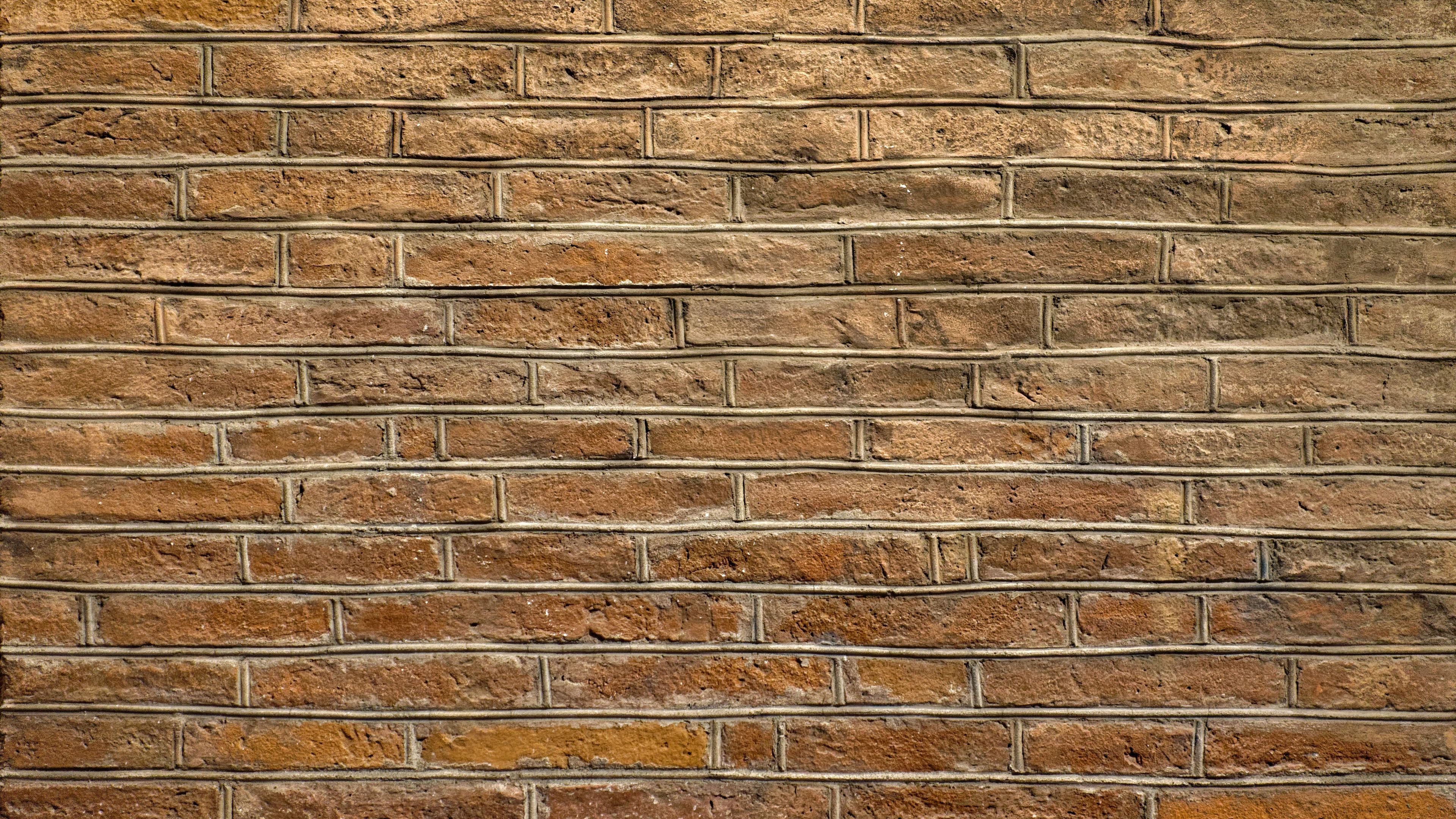 wall, brick, texture, surface, brown, 4k, HD Wallpaper