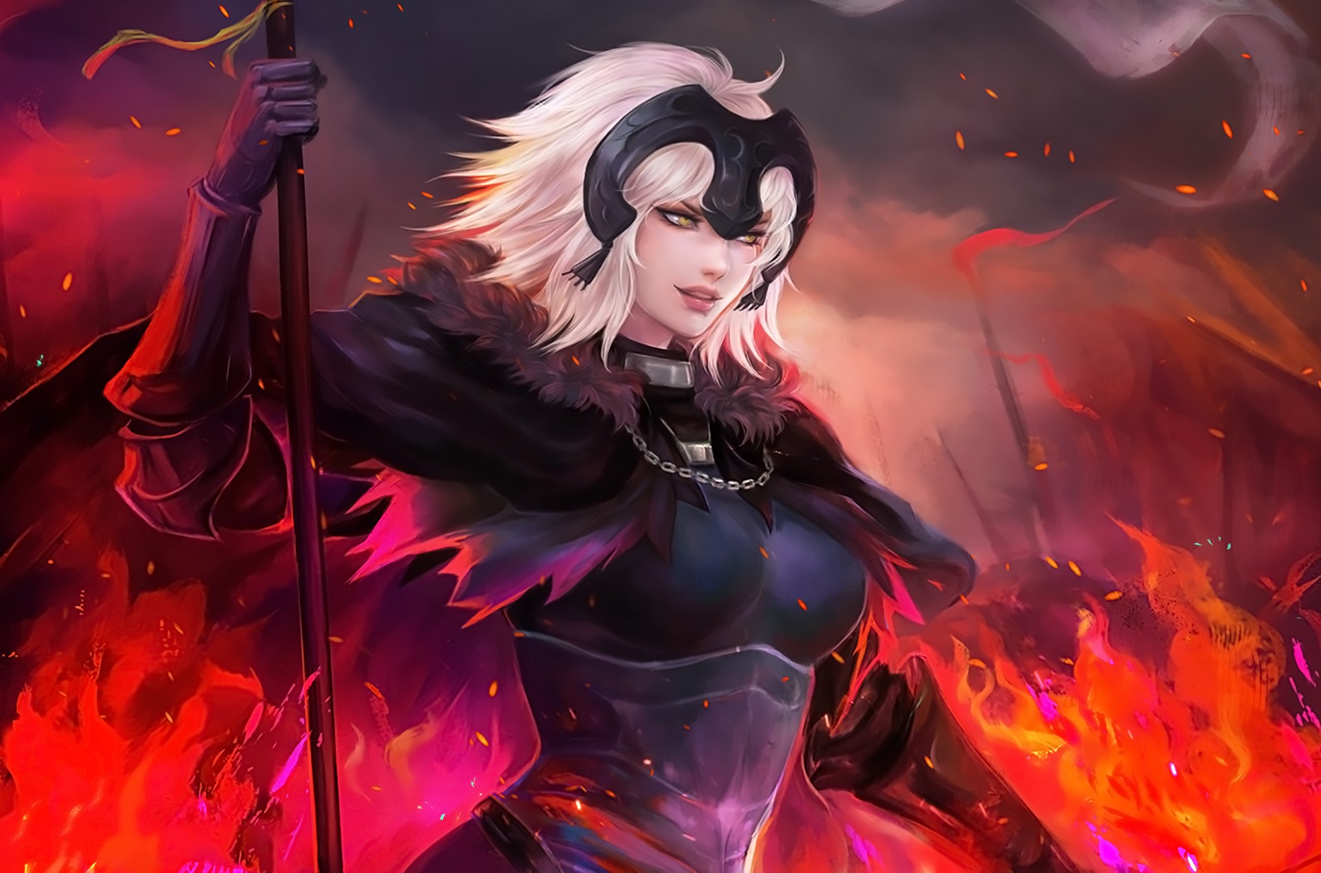 fate grand order, anime girl, anime, artwork, artist, digital art, hd, deviantart, HD Wallpaper