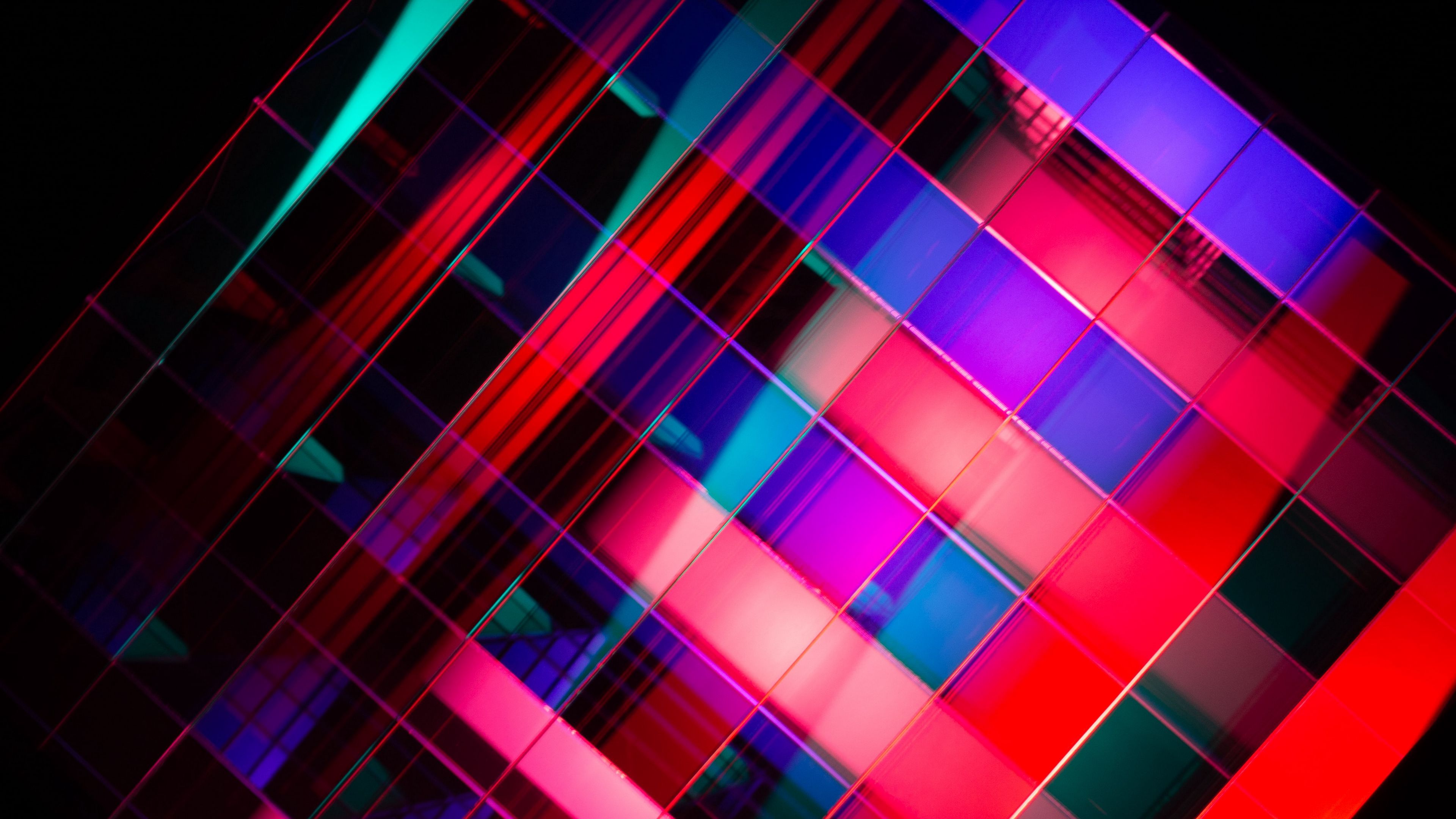 stripes, rhombuses, shapes, multicolored, 4k, HD Wallpaper