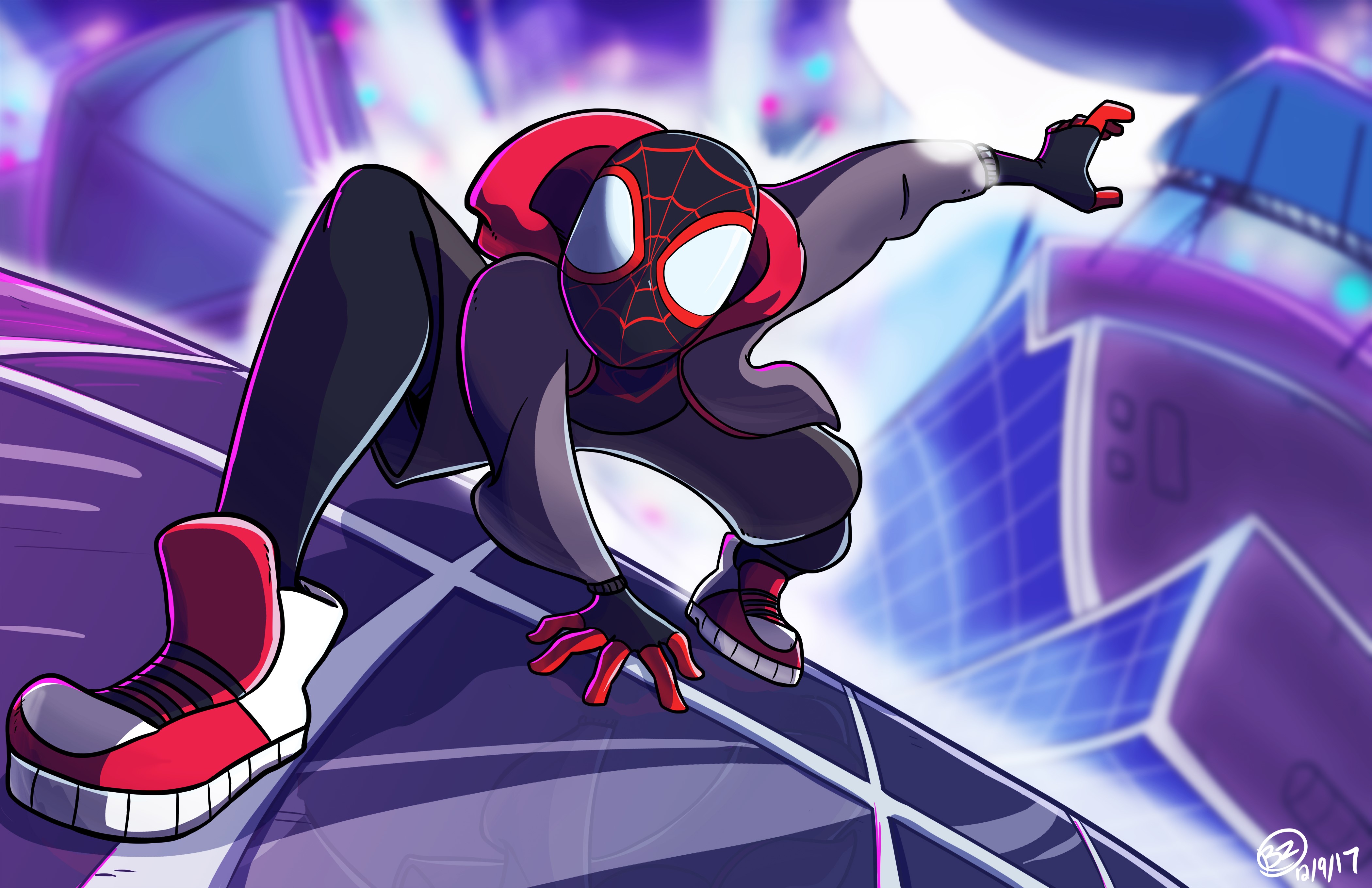 spiderman into the spider verse, 2018 movies, movies, spiderman, animated movies, hd, 4k, artwork, HD Wallpaper
