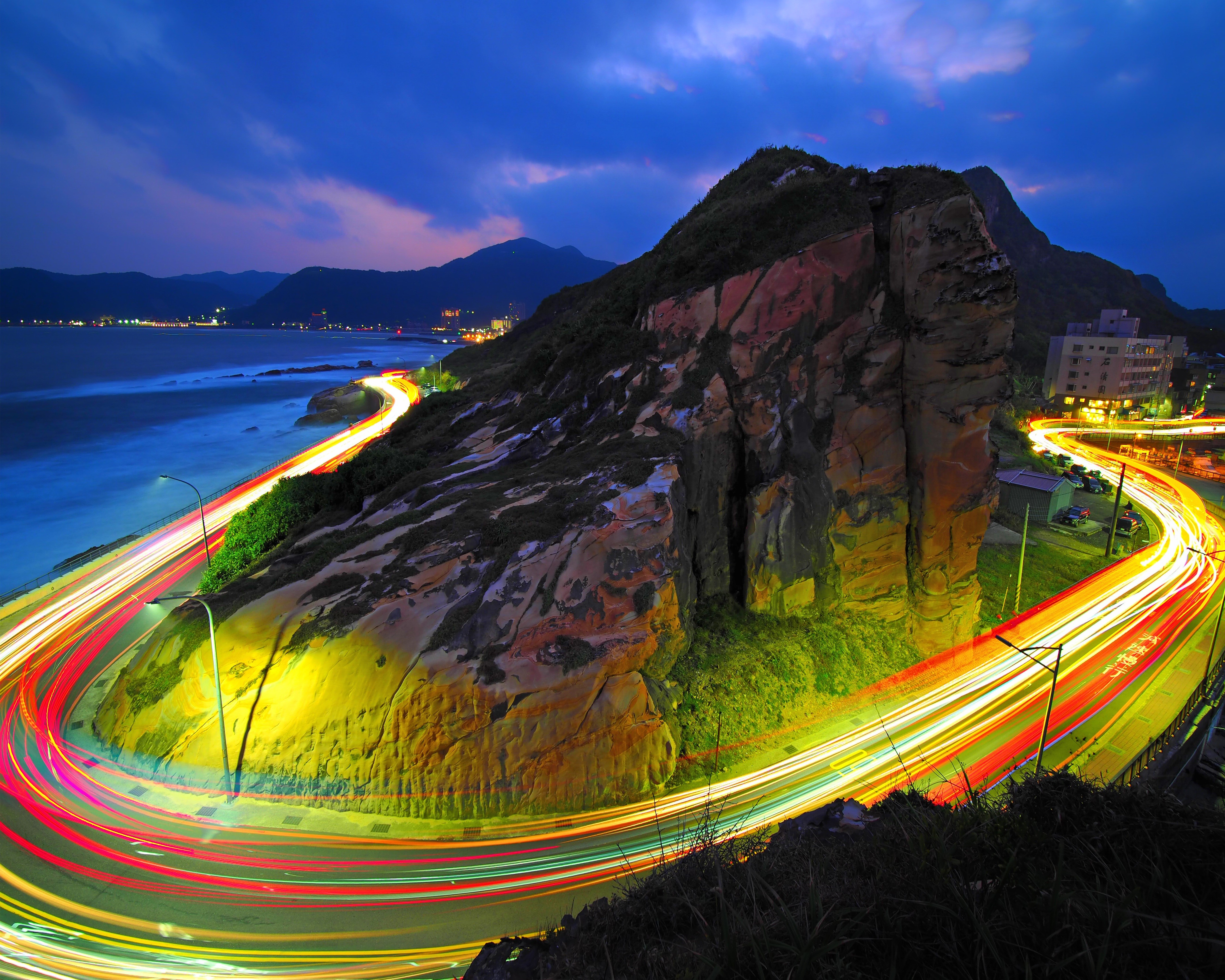 long exposure, photography, hd, lights, road, 4k, HD Wallpaper