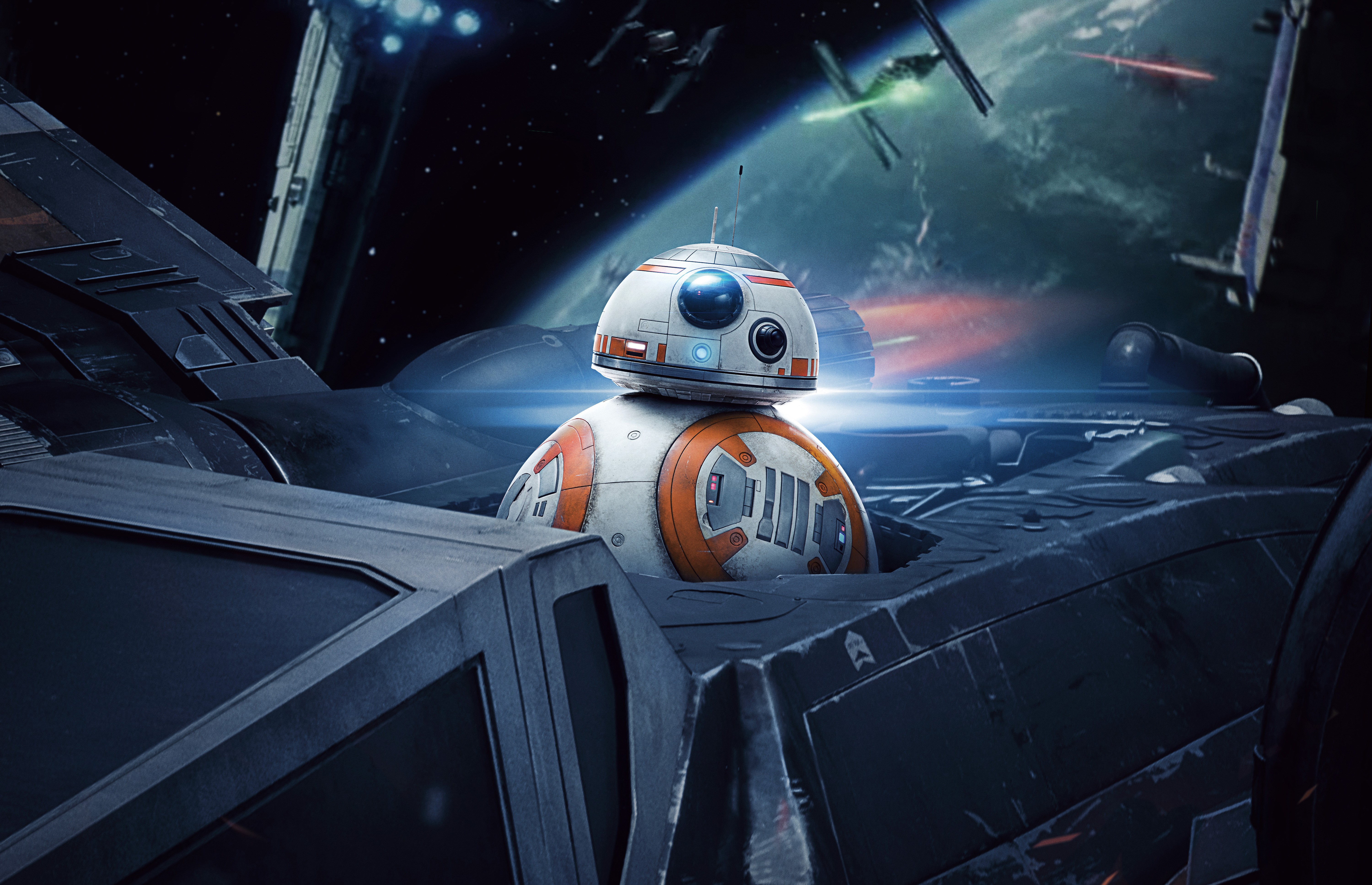 bb 8, star wars the last jedi, star wars, 2017 movies, movies, hd, 4k, 5k, HD Wallpaper