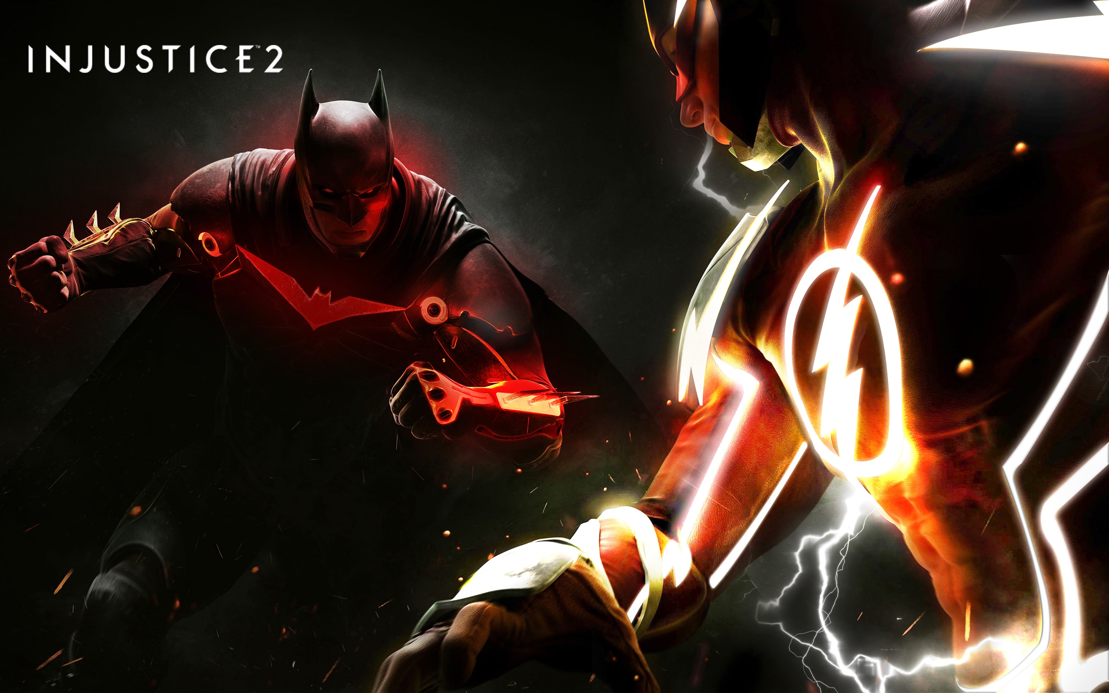injustice 2, ps games, 2017 games, hd, 4k, batman, flash, deviantart, HD Wallpaper
