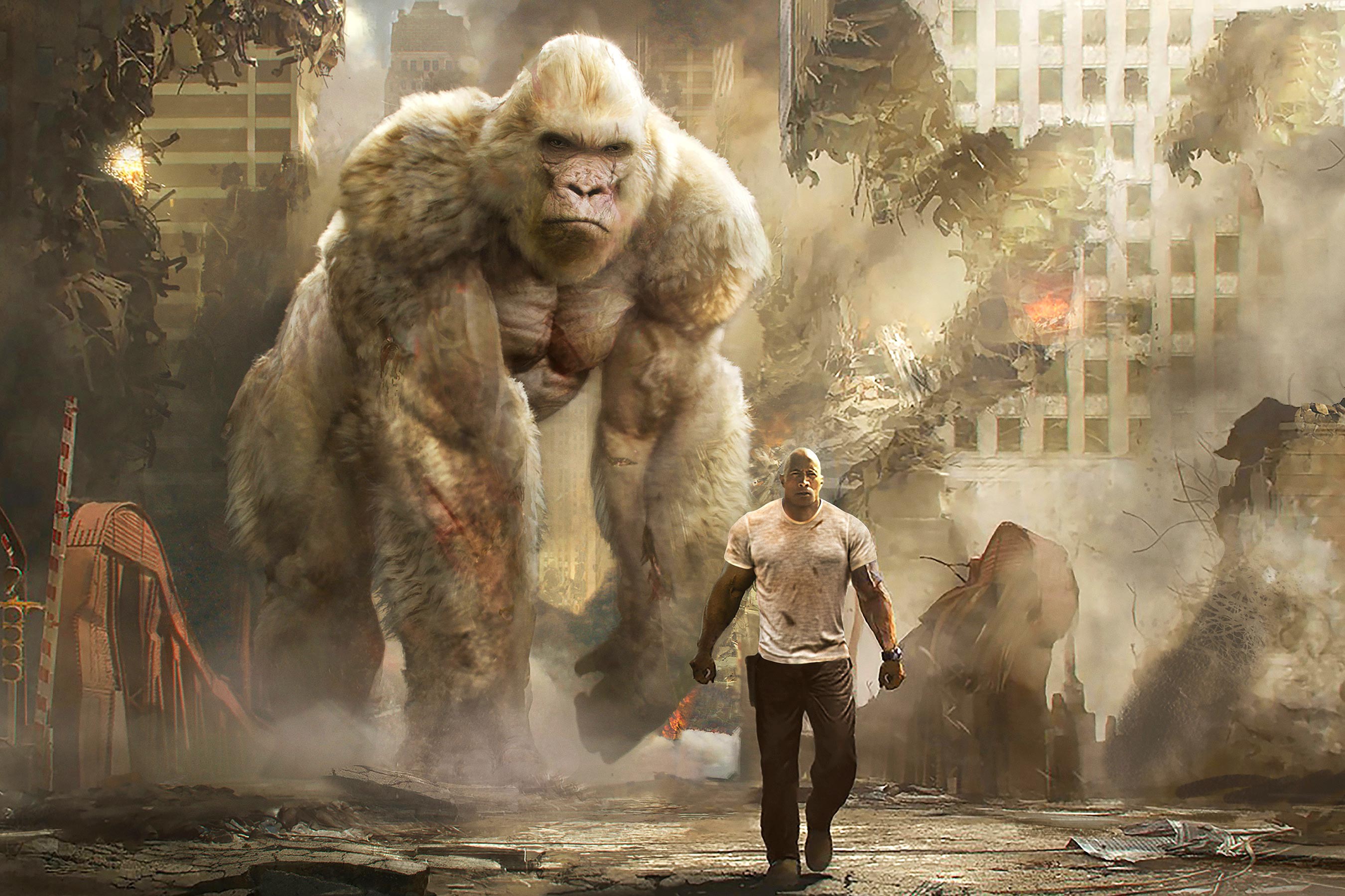 rampage, dwayne johnson, 2018 movies, movies, hd, HD Wallpaper