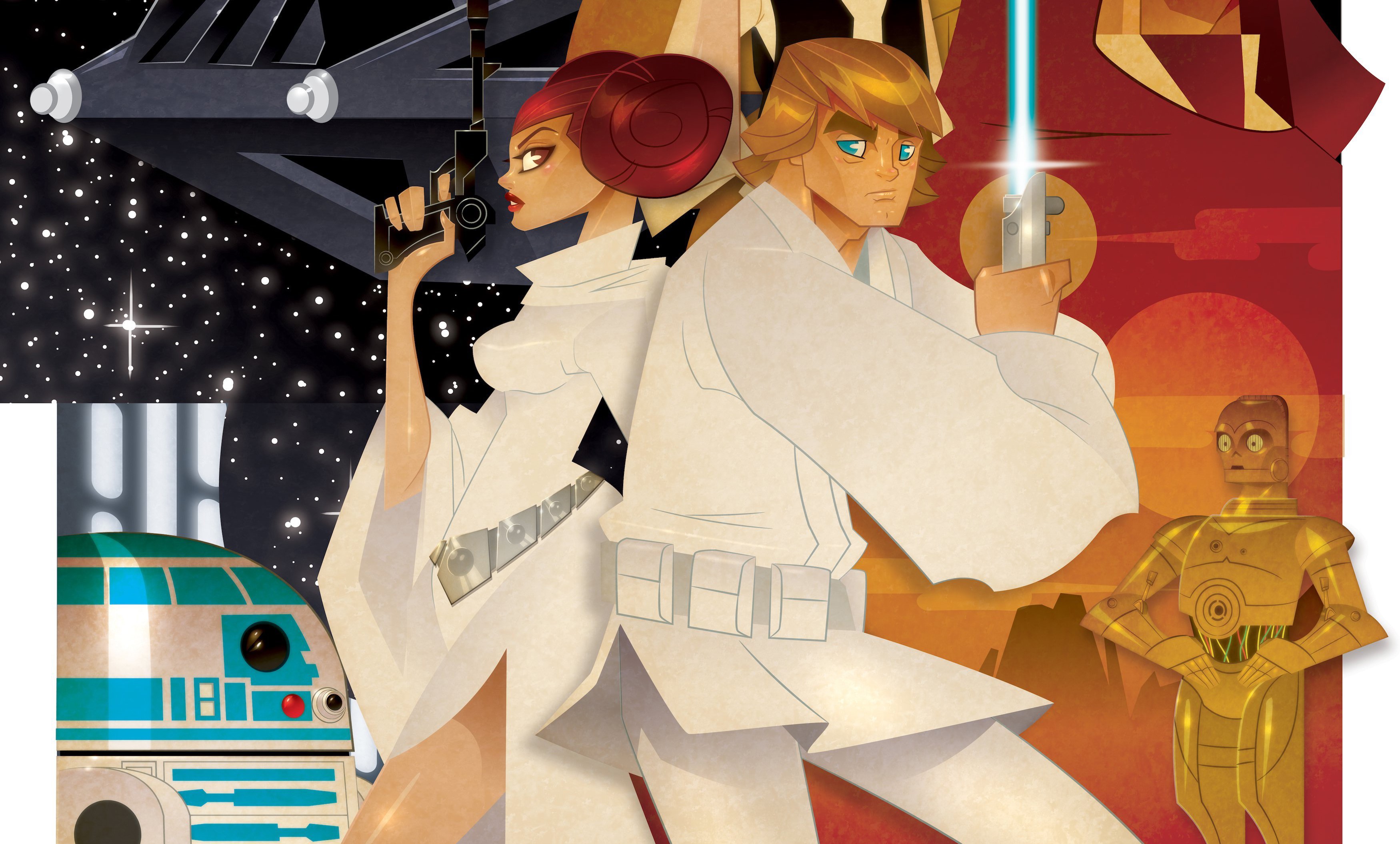 princess leia, luke skywalker, hd, star wars, HD Wallpaper
