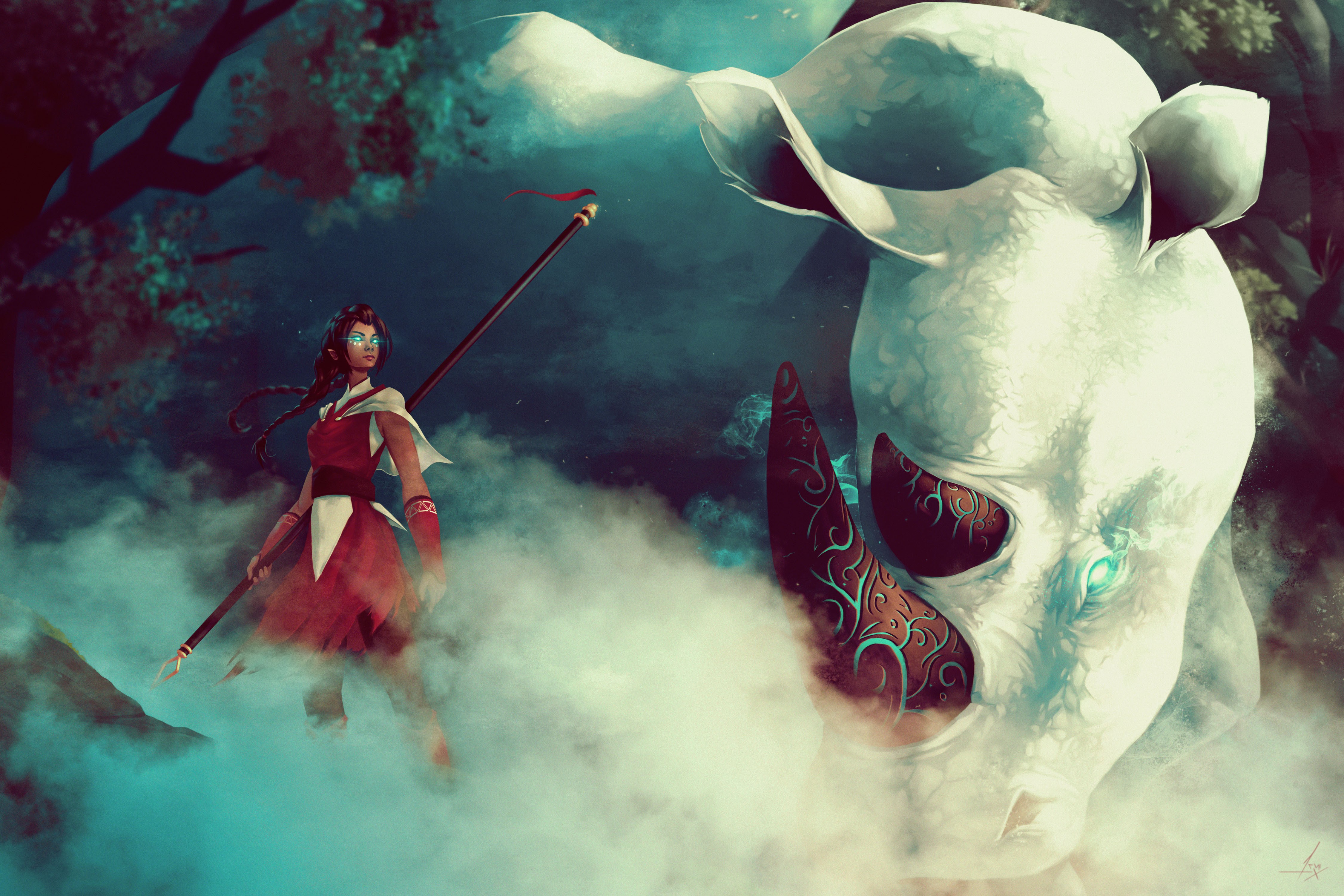 warrior, artwork, hd, deviantart, 4k, artist, HD Wallpaper