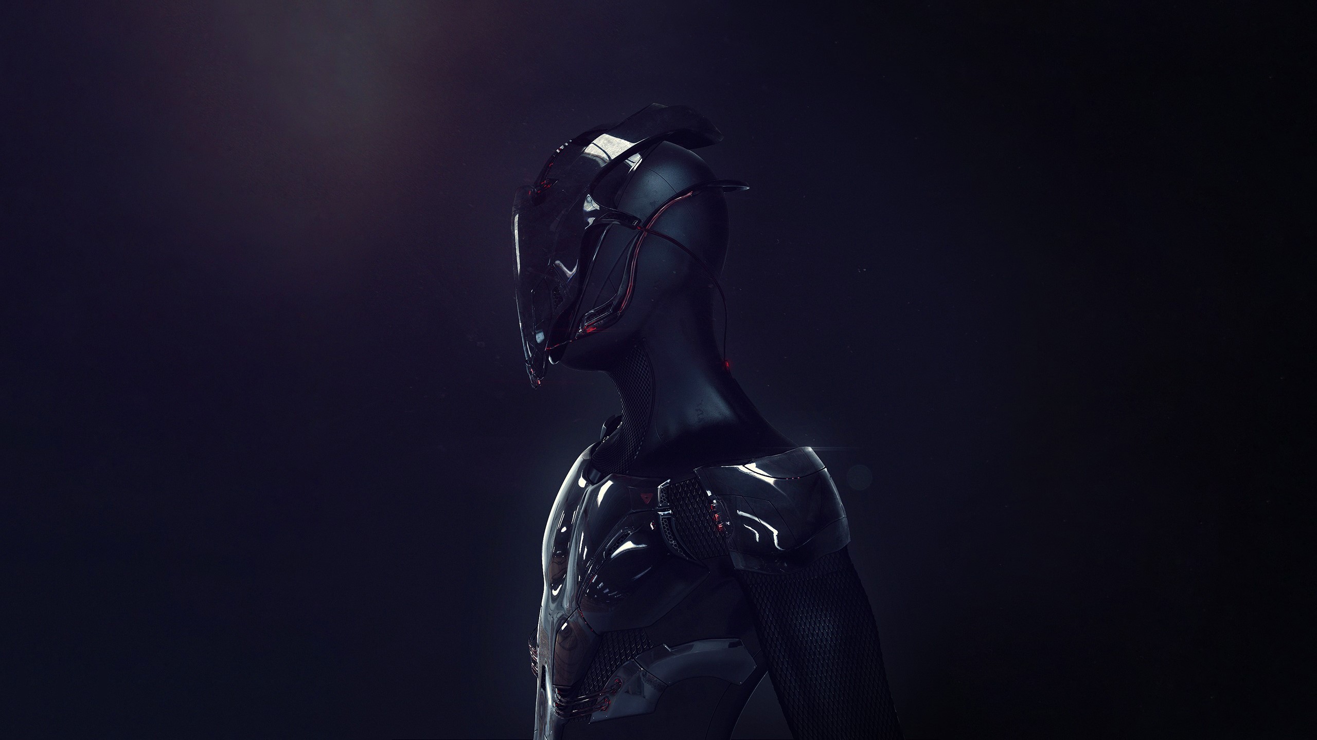 soldier, armor, robot, artist, artwork, digital art, hd, cyberpunk, HD Wallpaper