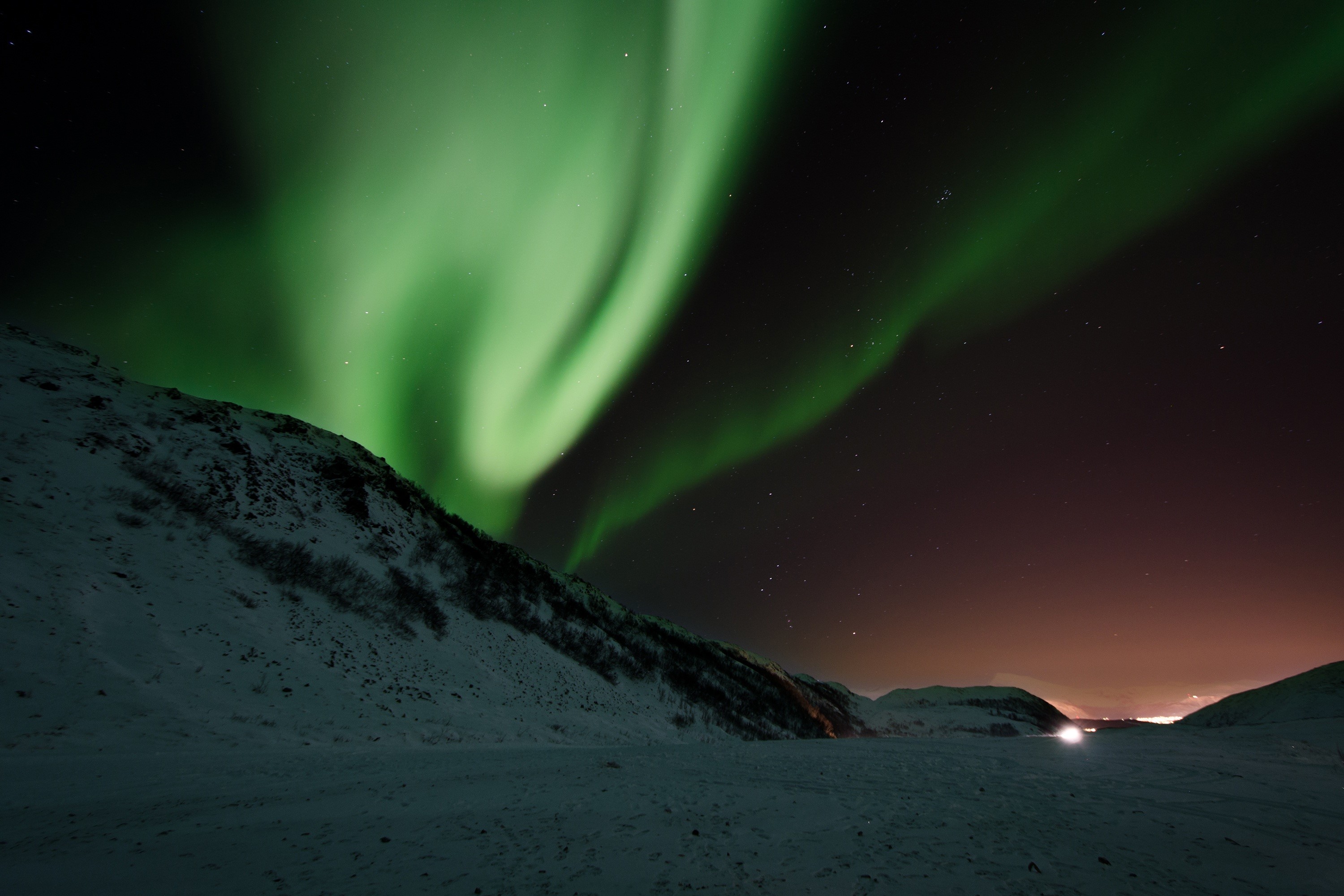 northern lights, nature, hd, aurora, HD Wallpaper