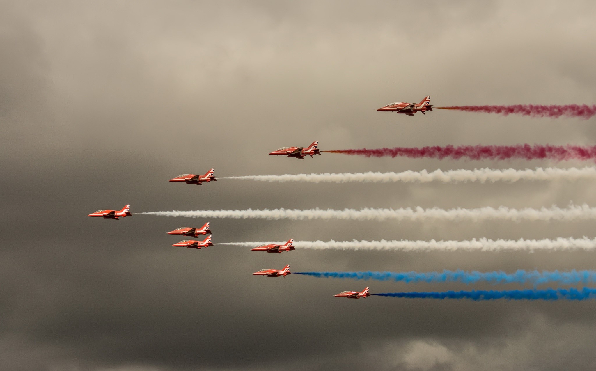 aircraft, hd, smoke, HD Wallpaper