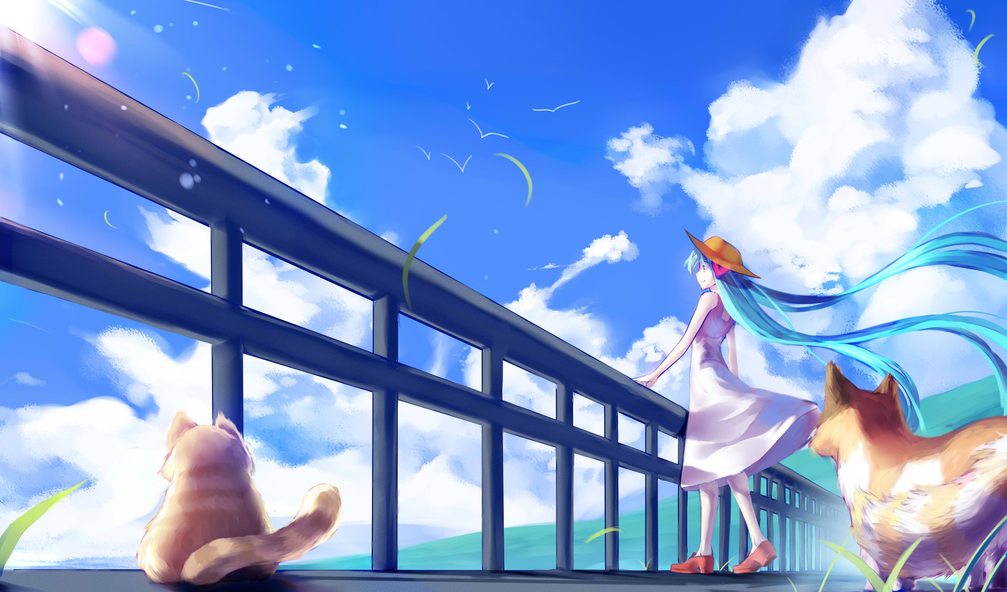 hatsune miku, vocaloid, anime, anime girl, hd, artist, artwork, digital art, 4k, HD Wallpaper