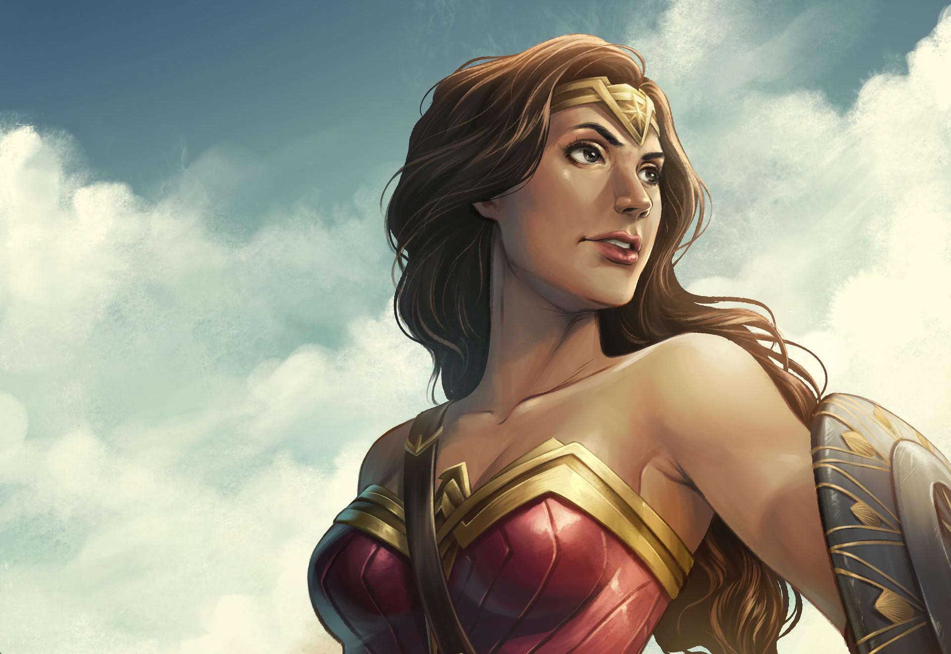 wonder woman, artwork, movies, hd, artist, HD Wallpaper