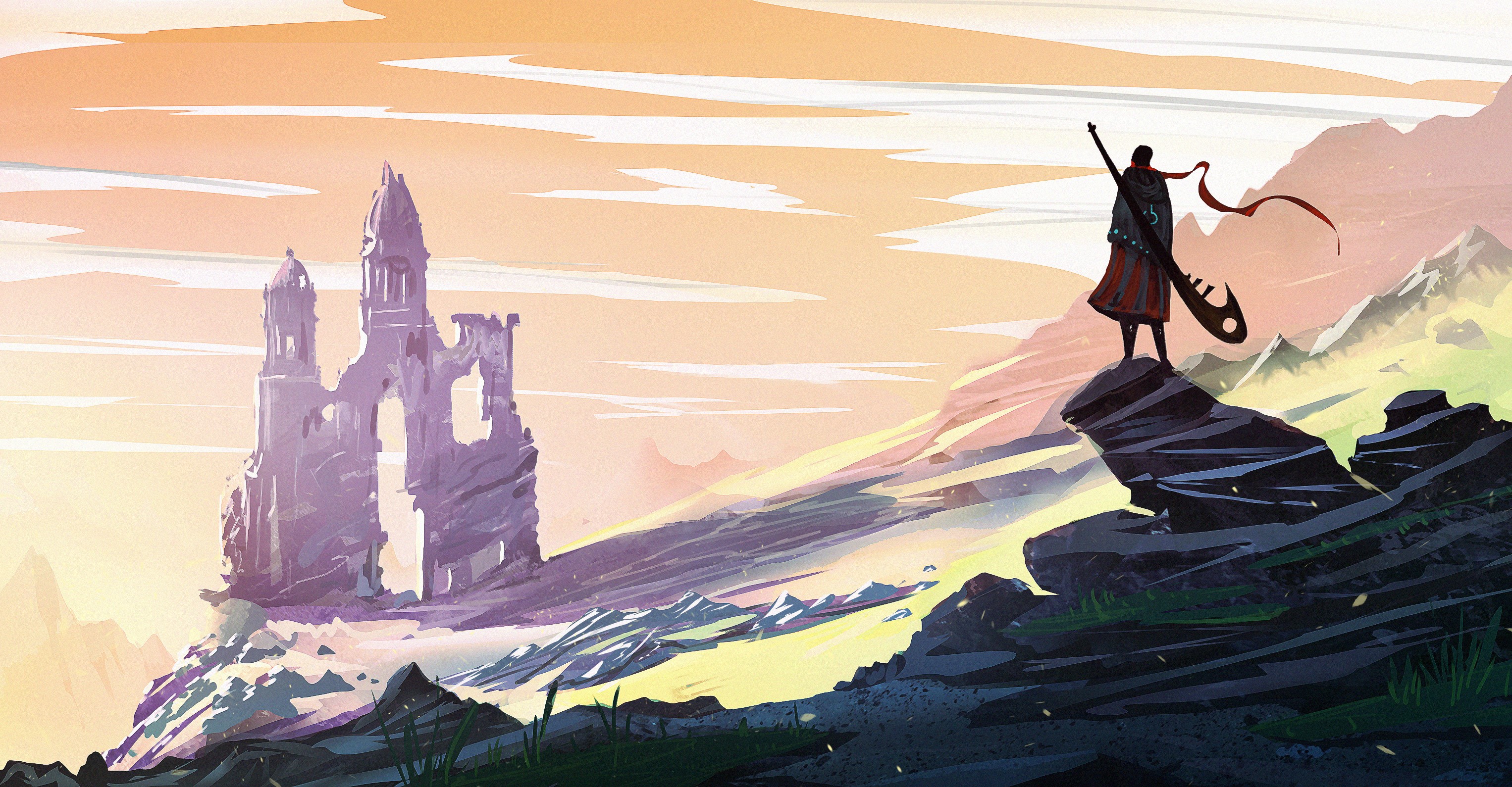 artist, digital art, hd, 4k, artwork, deviantart, landscape, warrior, HD Wallpaper