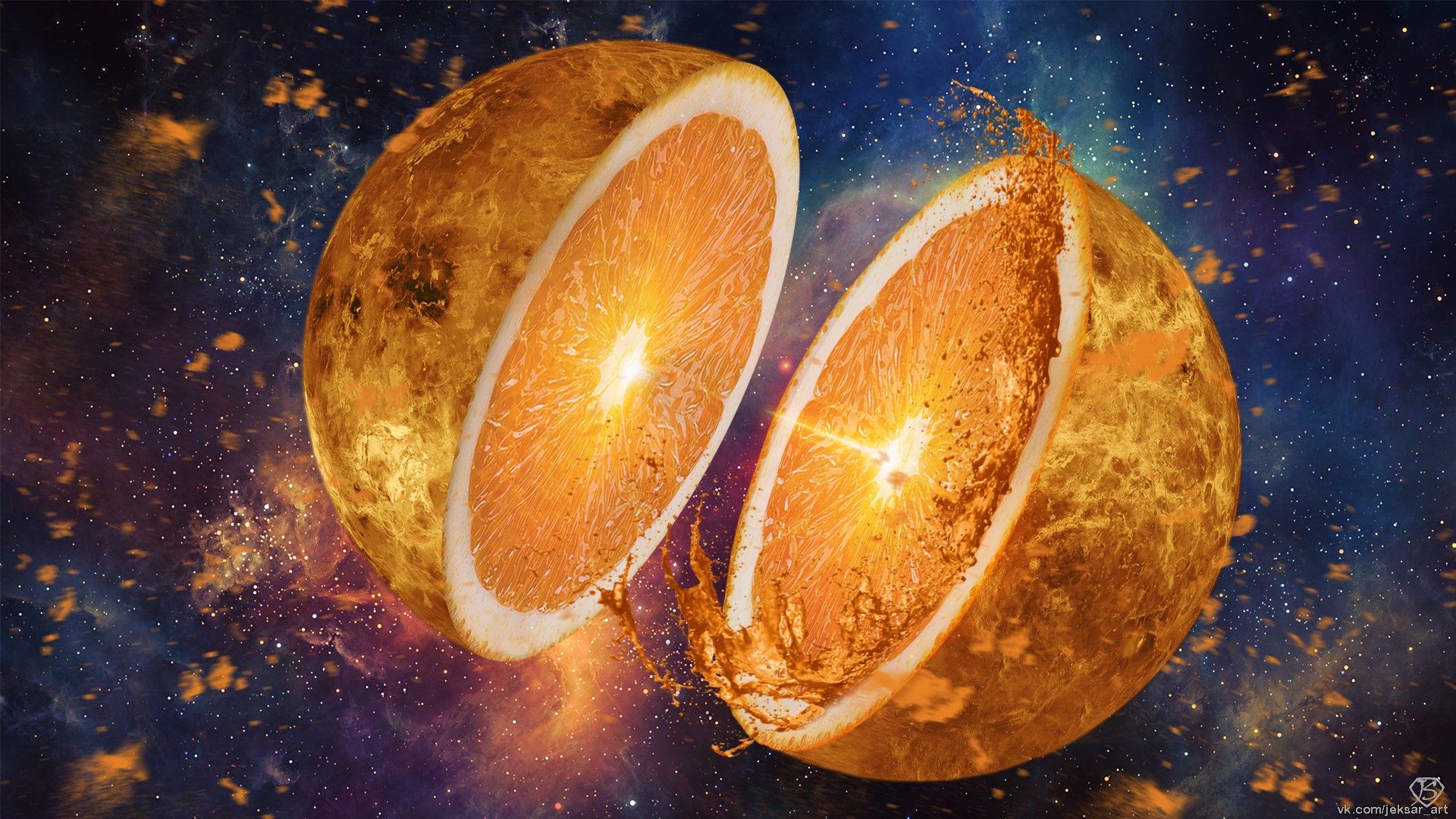 orange, fruits, artistic, artist, digital art, hd, artwork, HD Wallpaper