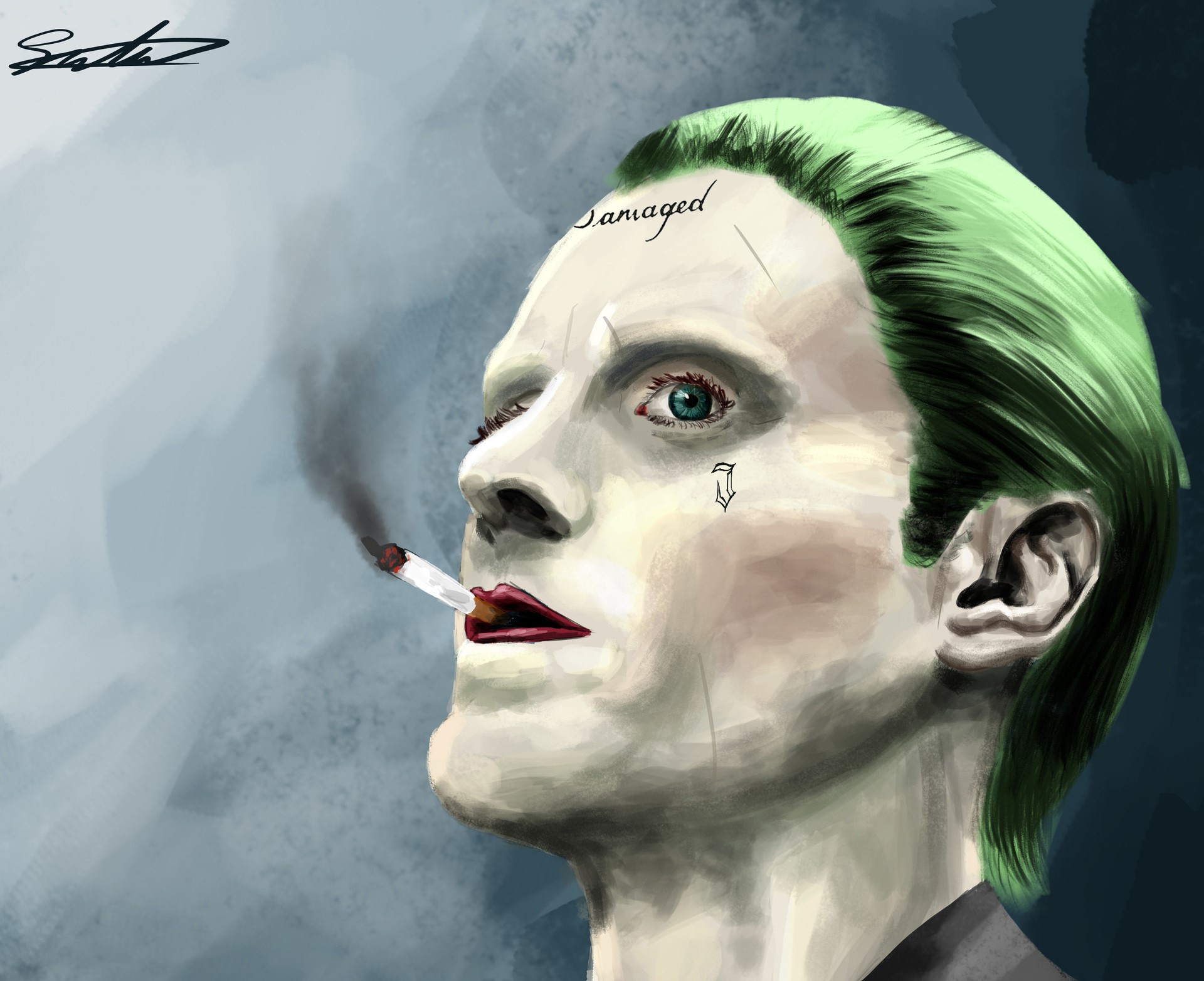 joker, portrait, superheroes, hd, artist, digital art, artstation, artwork, HD Wallpaper