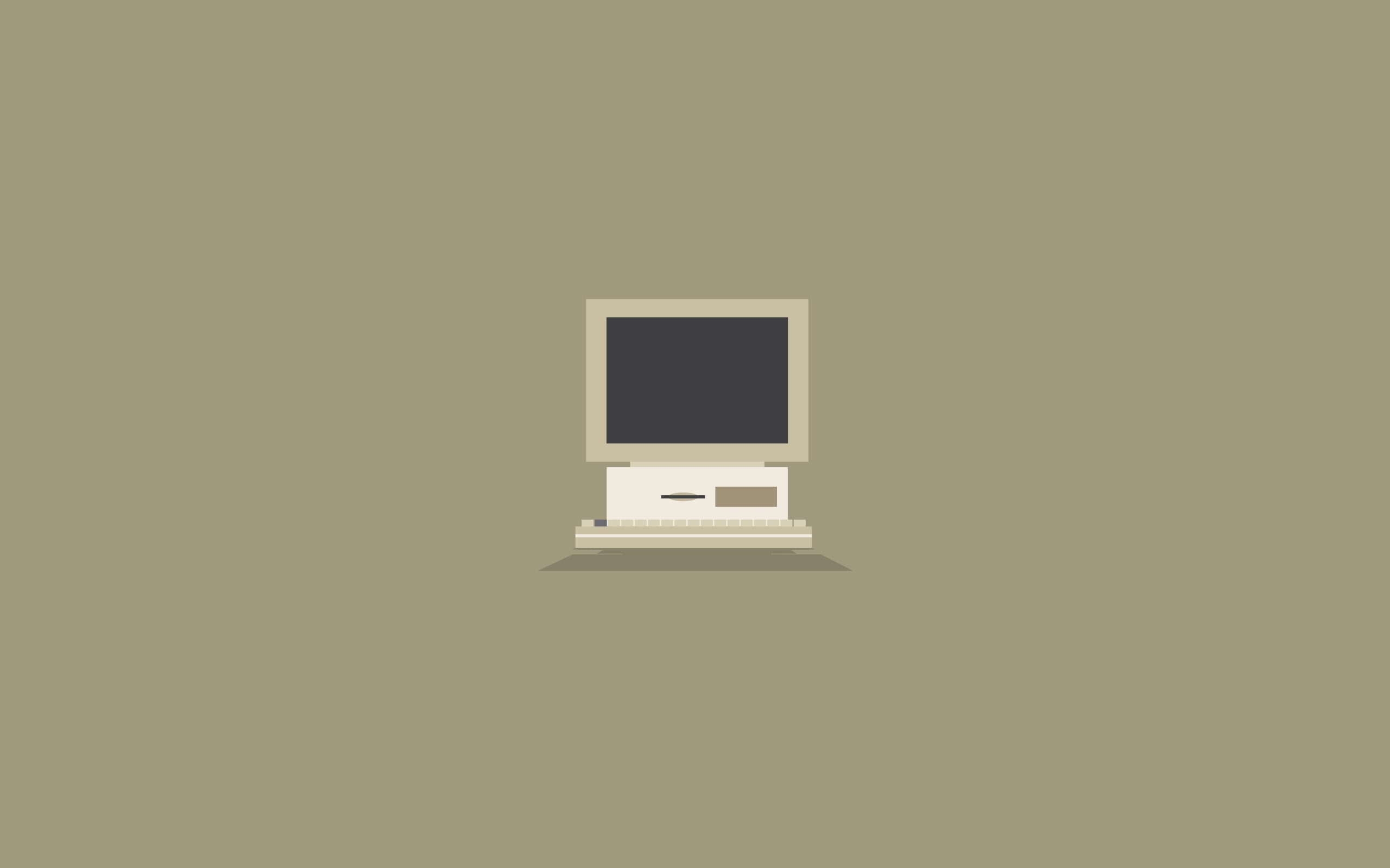 computer, minimalism, old, hd, HD Wallpaper