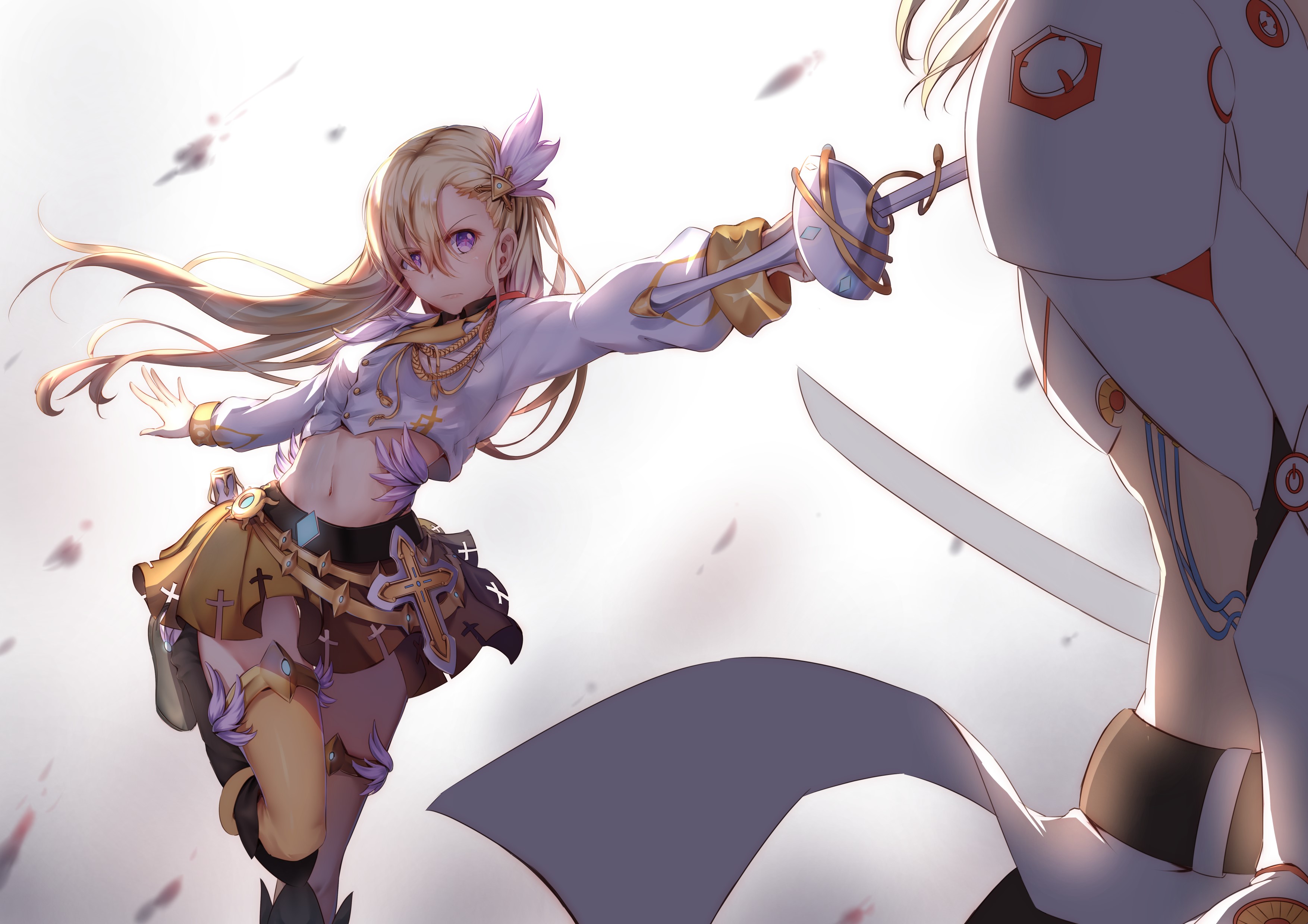 anime girl, anime, sword, 4k, hd, artist, artwork, digital art, HD Wallpaper