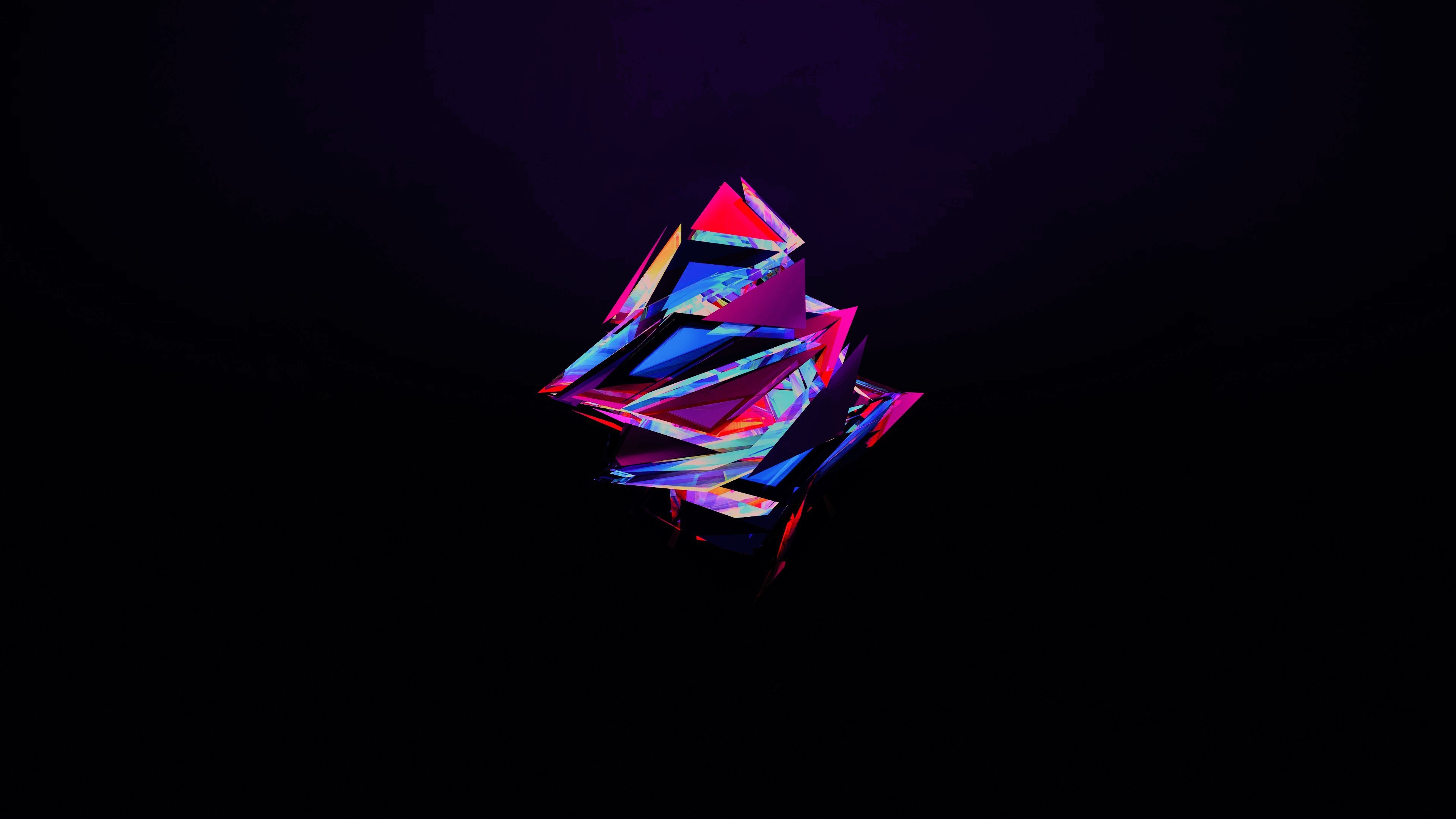 abstract, shapes, 4k, hd, HD Wallpaper