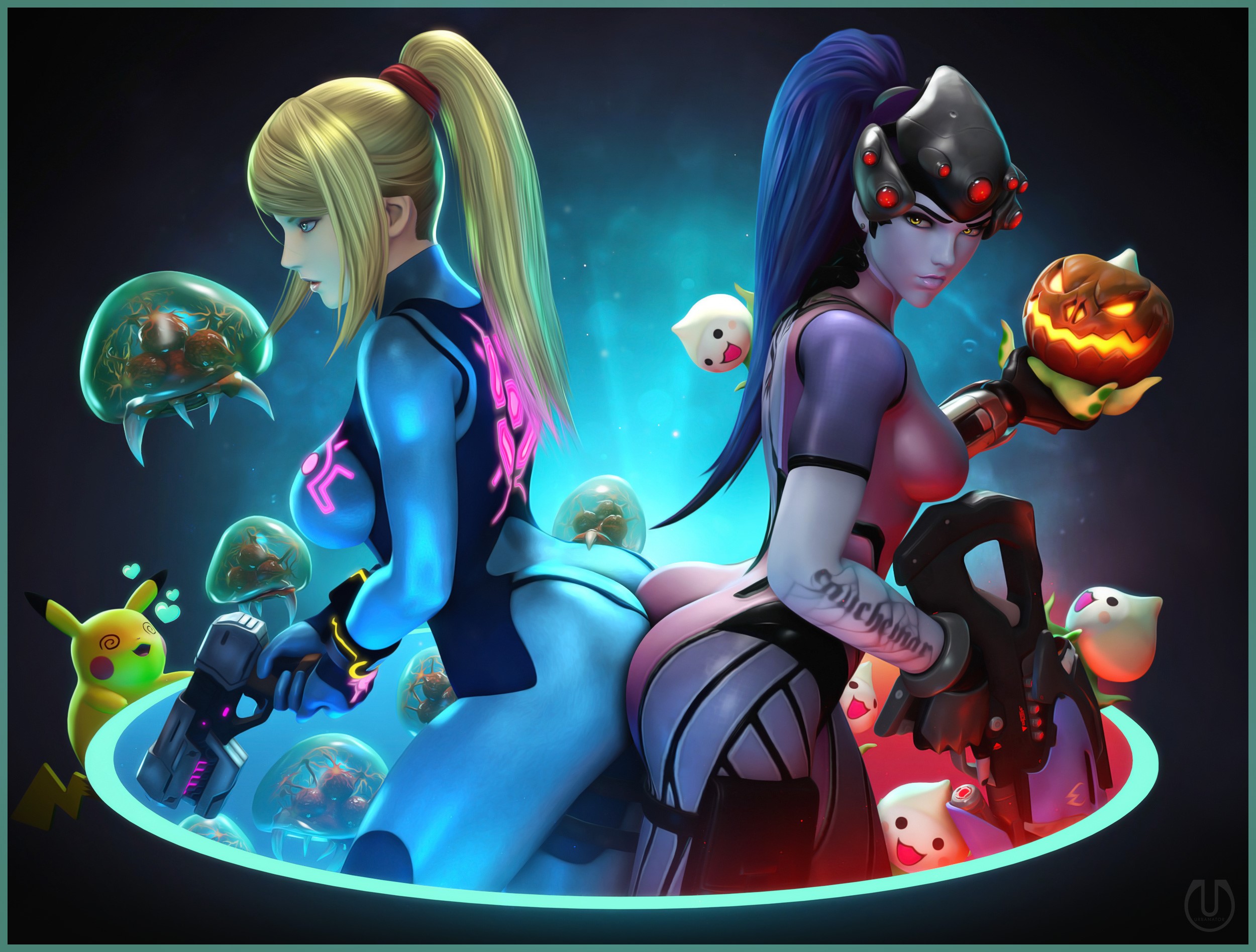 widowmaker, overwatch, samus, games, artist, artwork, digital art, hd, fantasy girls, deviantart, HD Wallpaper