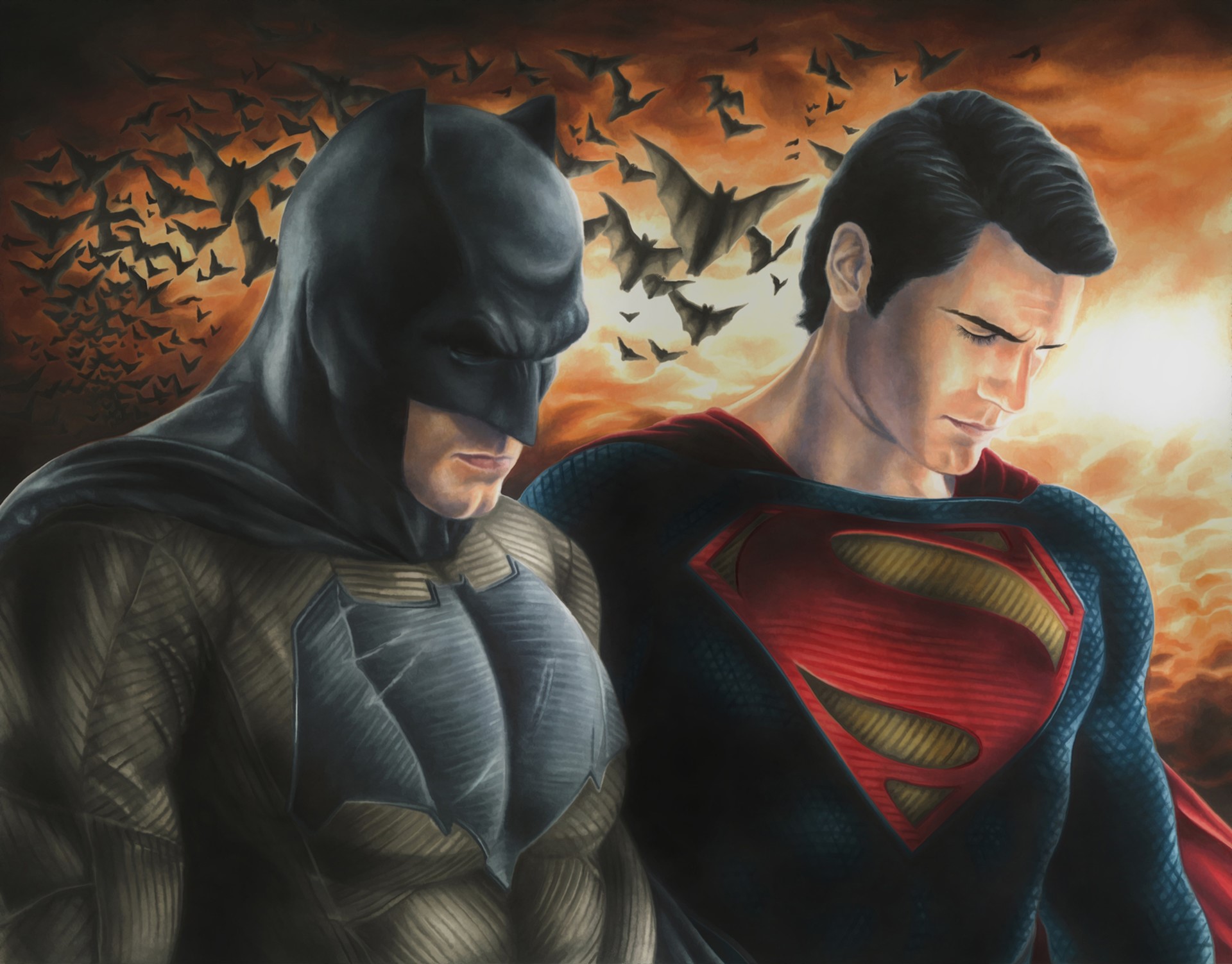 batman, superman, superheroes, artwork, digital art, artist, hd, artstation, HD Wallpaper