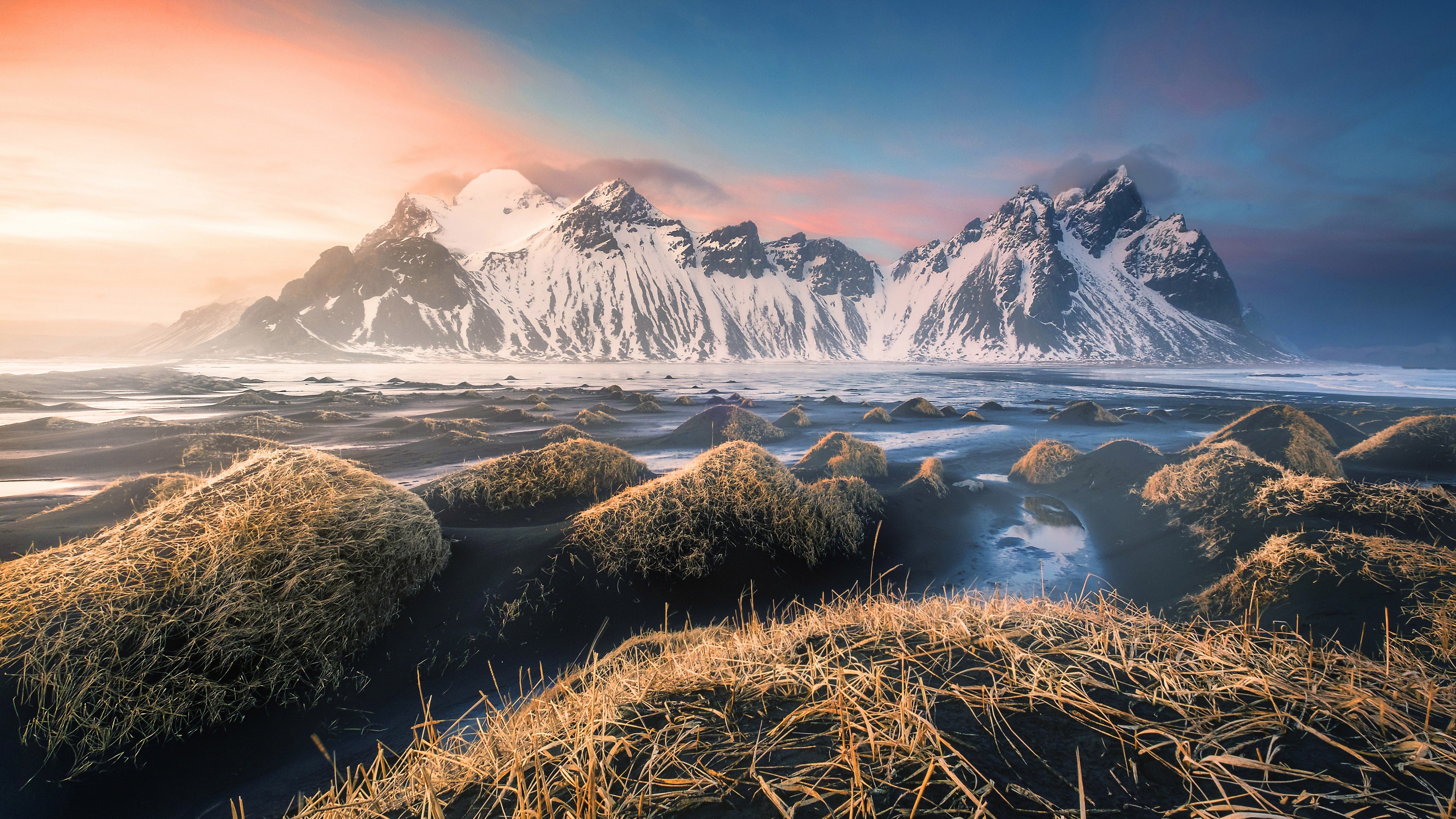 mountains, island, 4k, nature, hd, HD Wallpaper