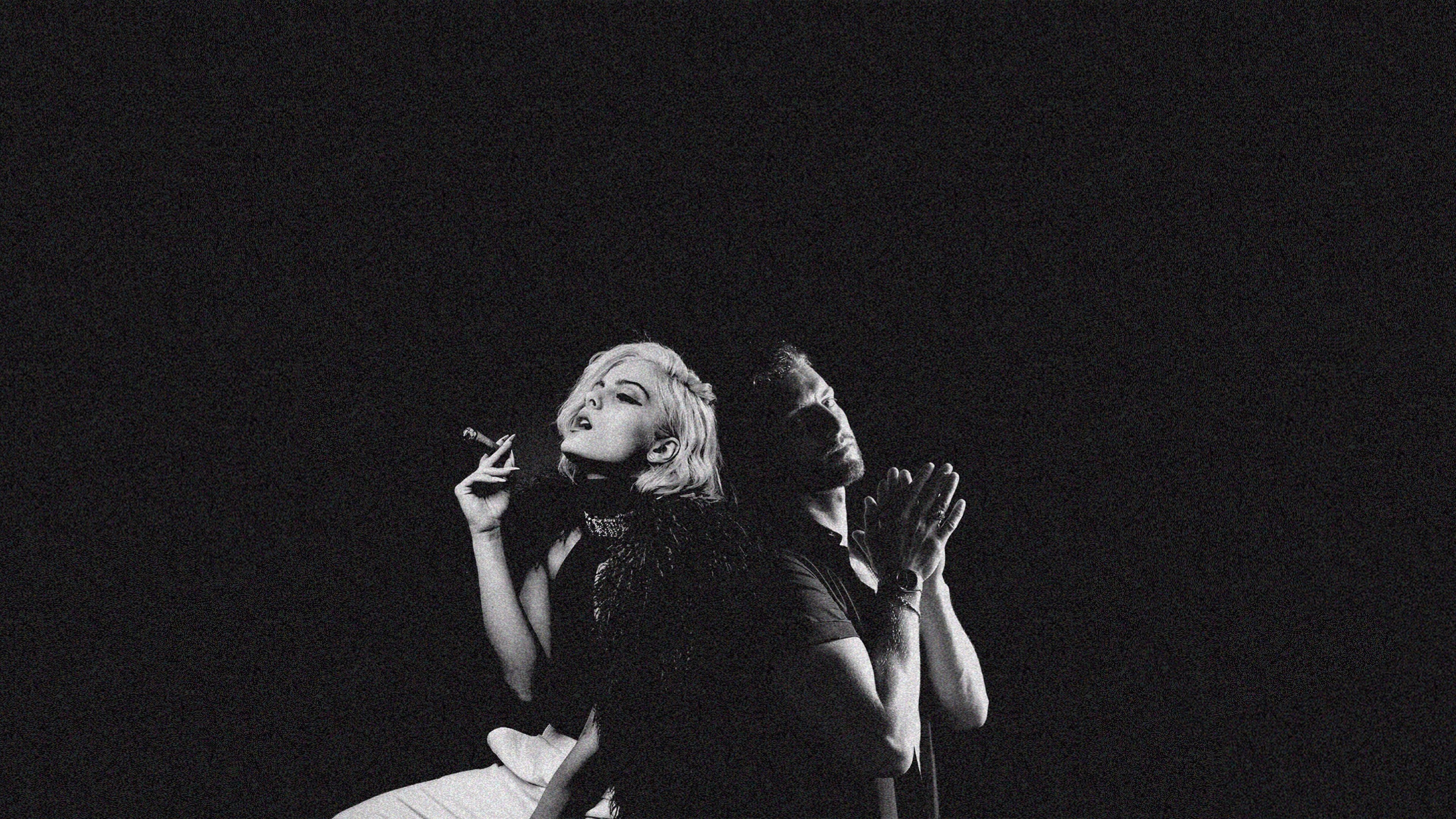 bebe rexha, music, marc e bassy, hd, 4k, monochrome, black and white, HD Wallpaper