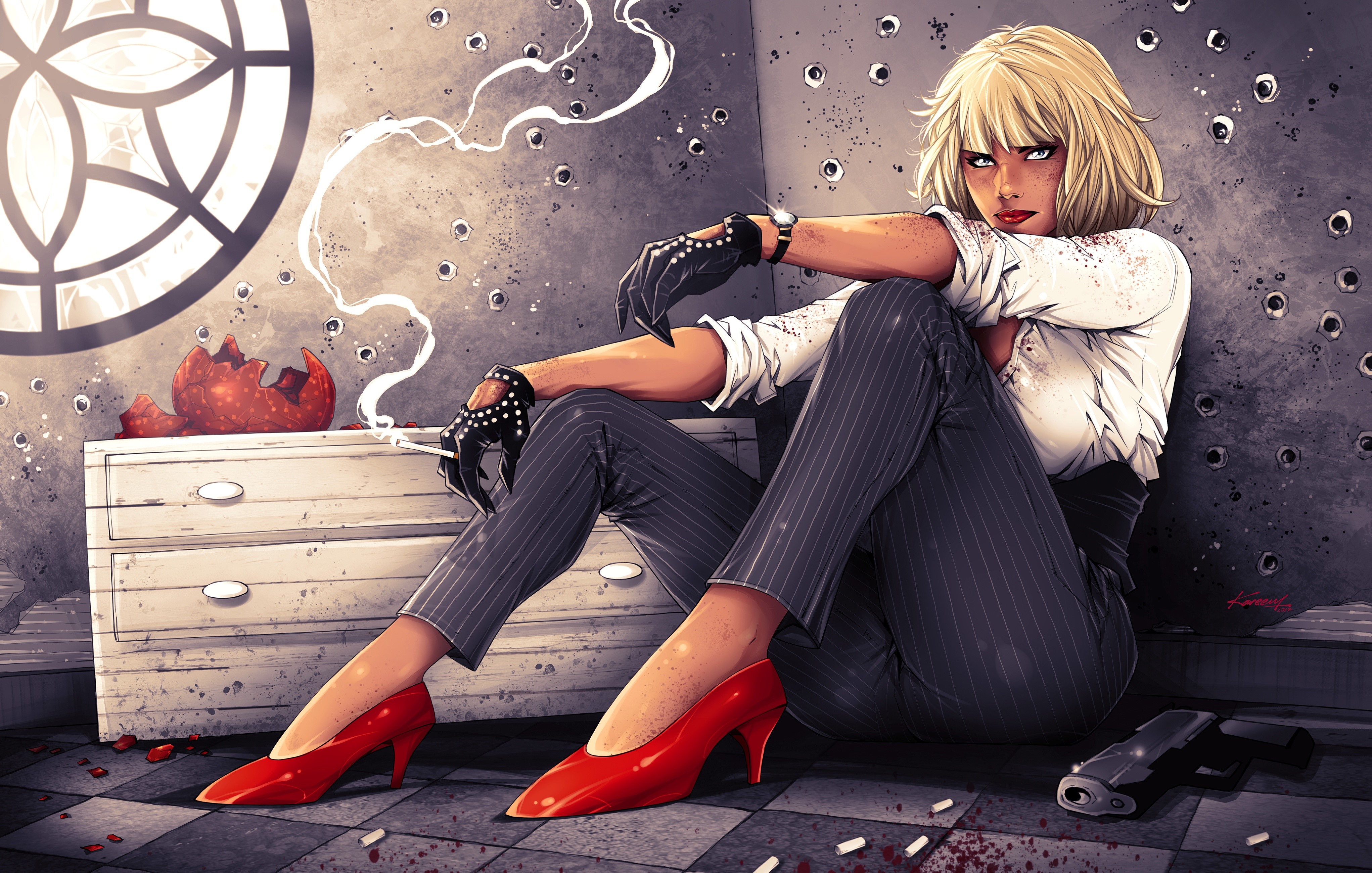 atomic blonde, movies, hd, 4k, artwork, art, digital art, HD Wallpaper