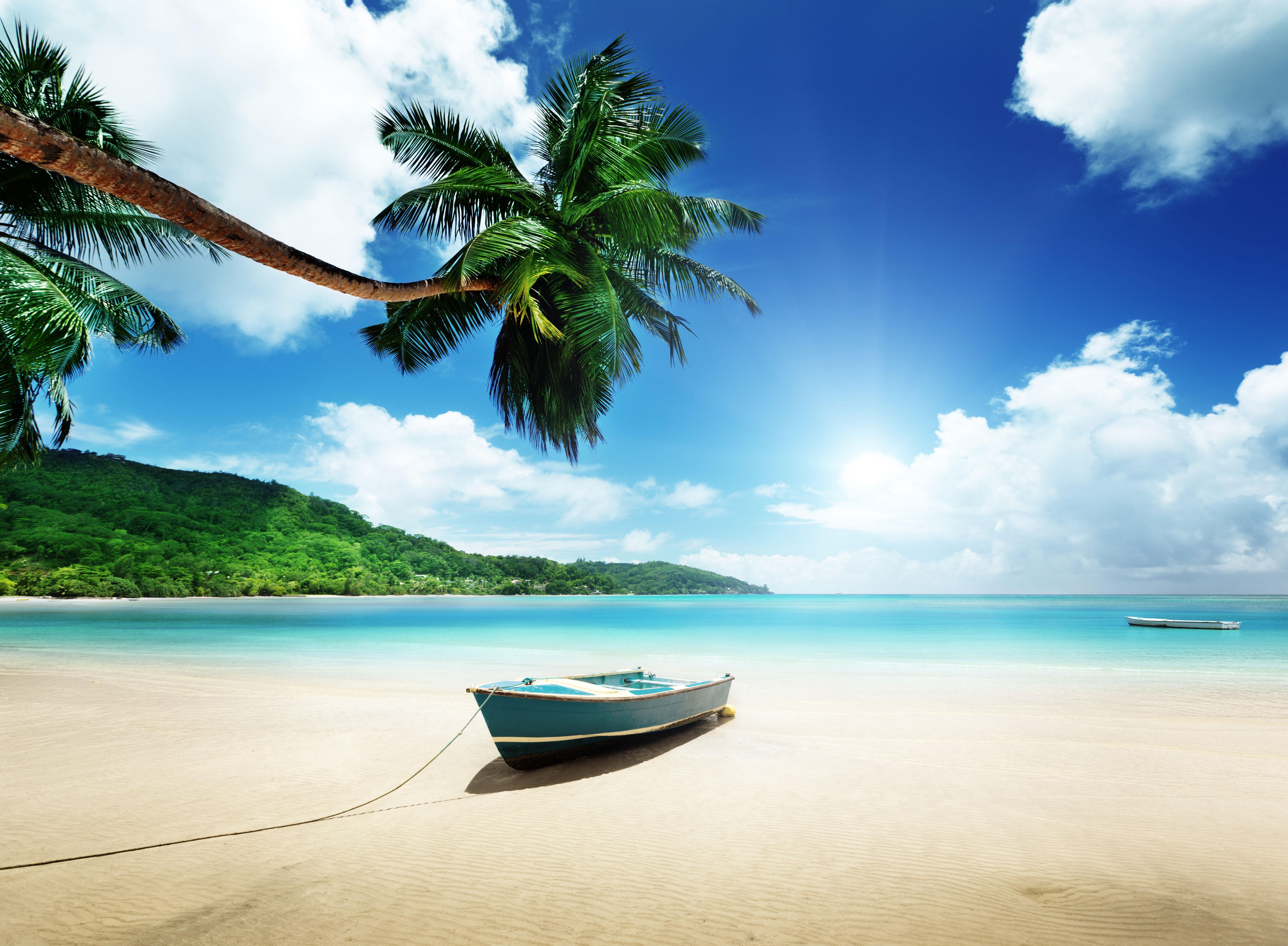 boat, nature, clouds, sea, sky, 4k, 5k, hd, HD Wallpaper