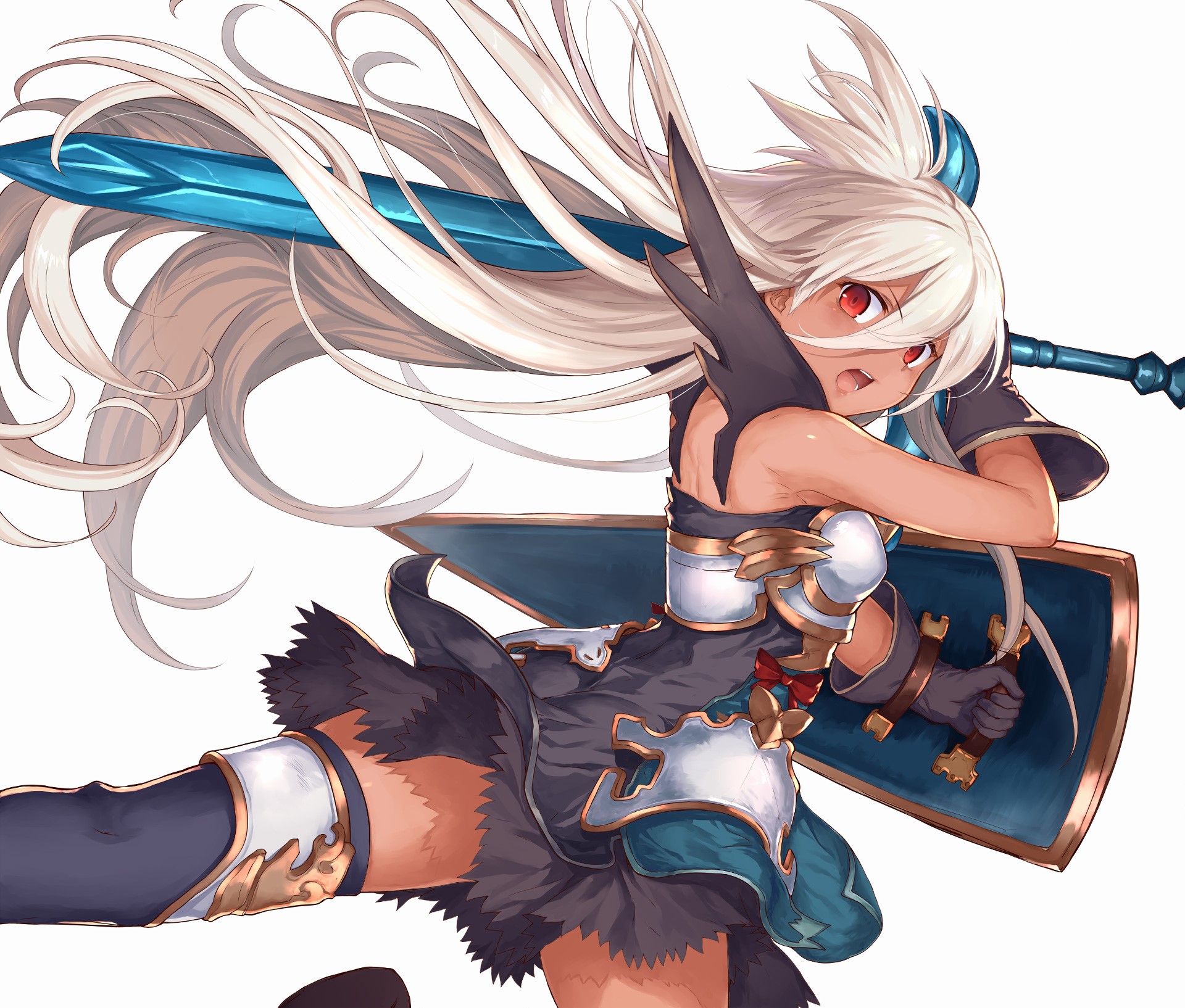 anime, artwork, digital art, hd, sword, HD Wallpaper