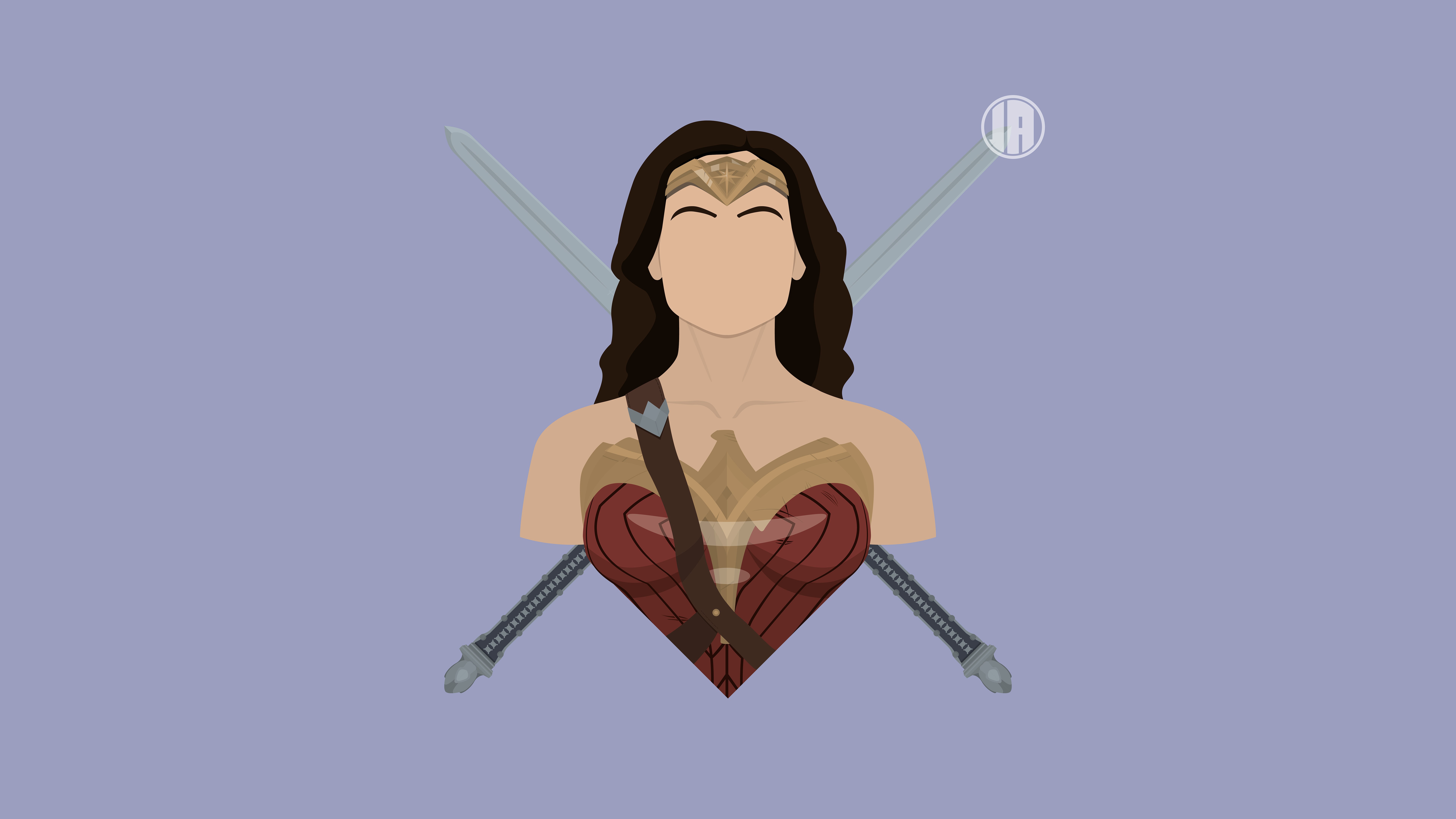 wonder woman, superheroes, minimalism, 4k, 5k, 8k, hd, deviantart, HD Wallpaper