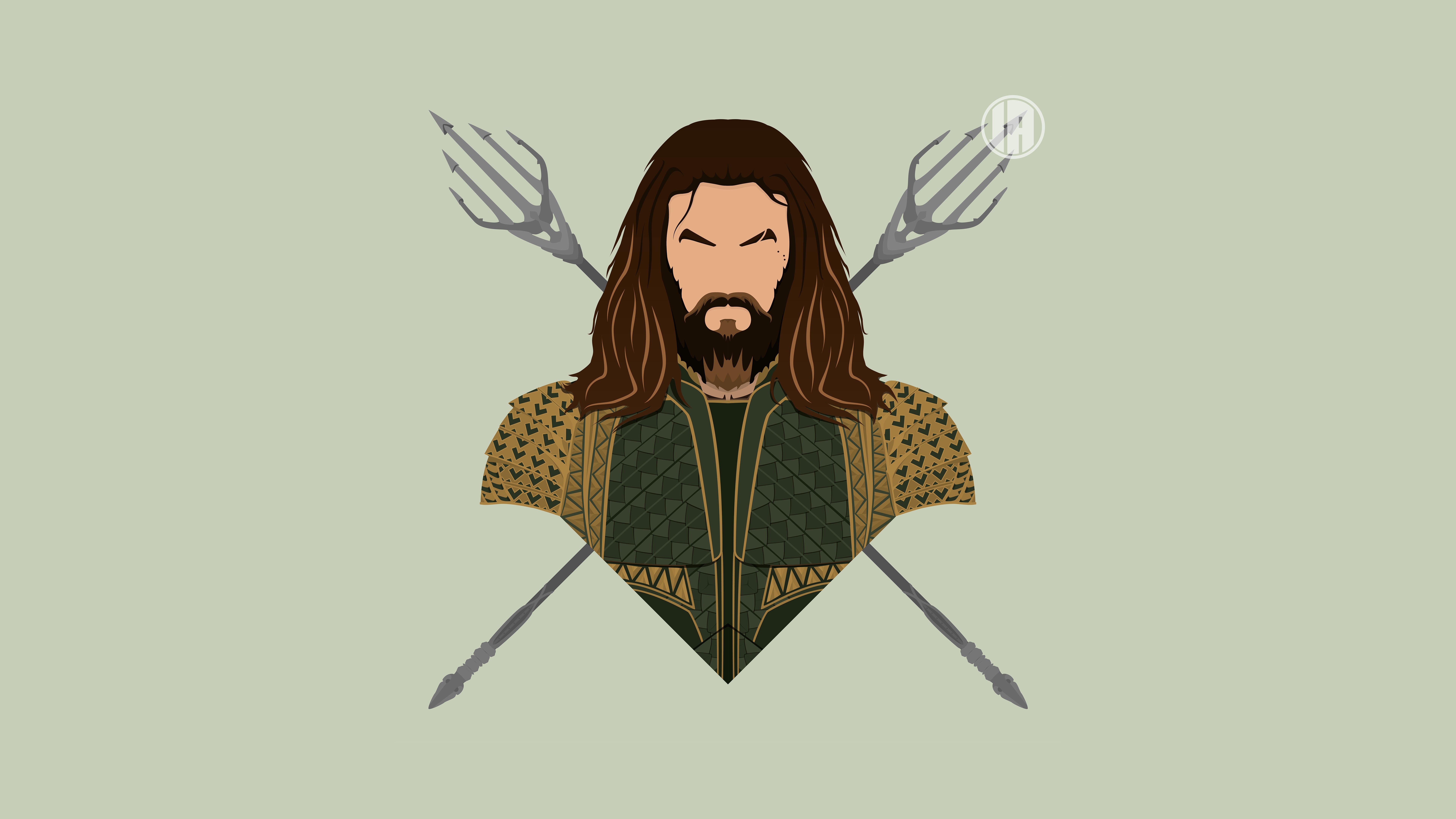 aquaman, superheroes, minimalism, 4k, 5k, 8k, hd, deviantart, HD Wallpaper