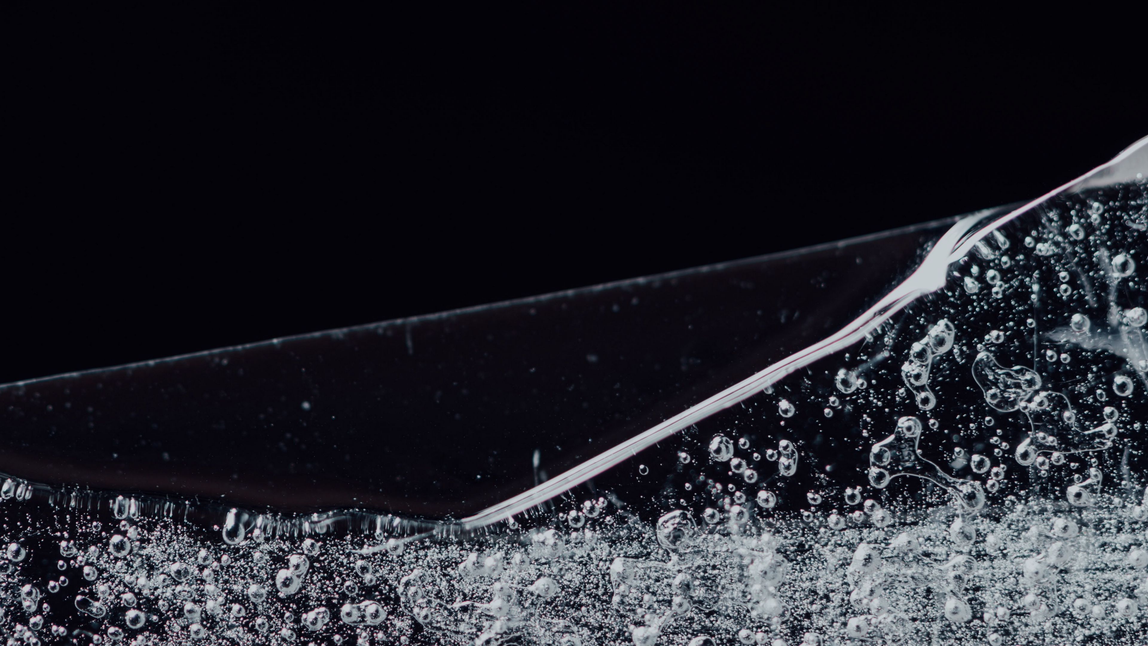 ice, frozen, transparent, black, 4k, HD Wallpaper