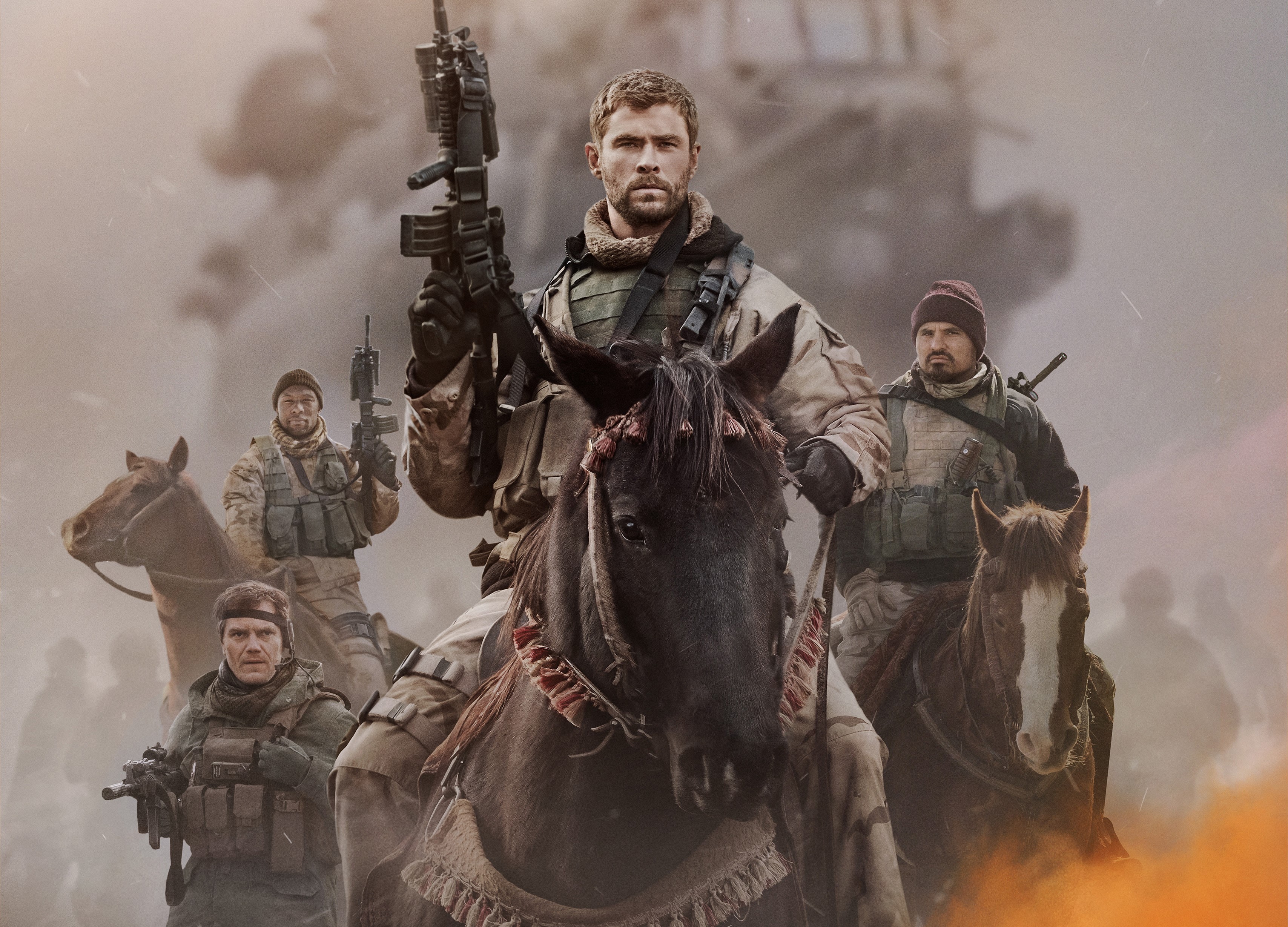 12 strong, 2018 movies, chris hemsworth, movies, hd, 4k, HD Wallpaper