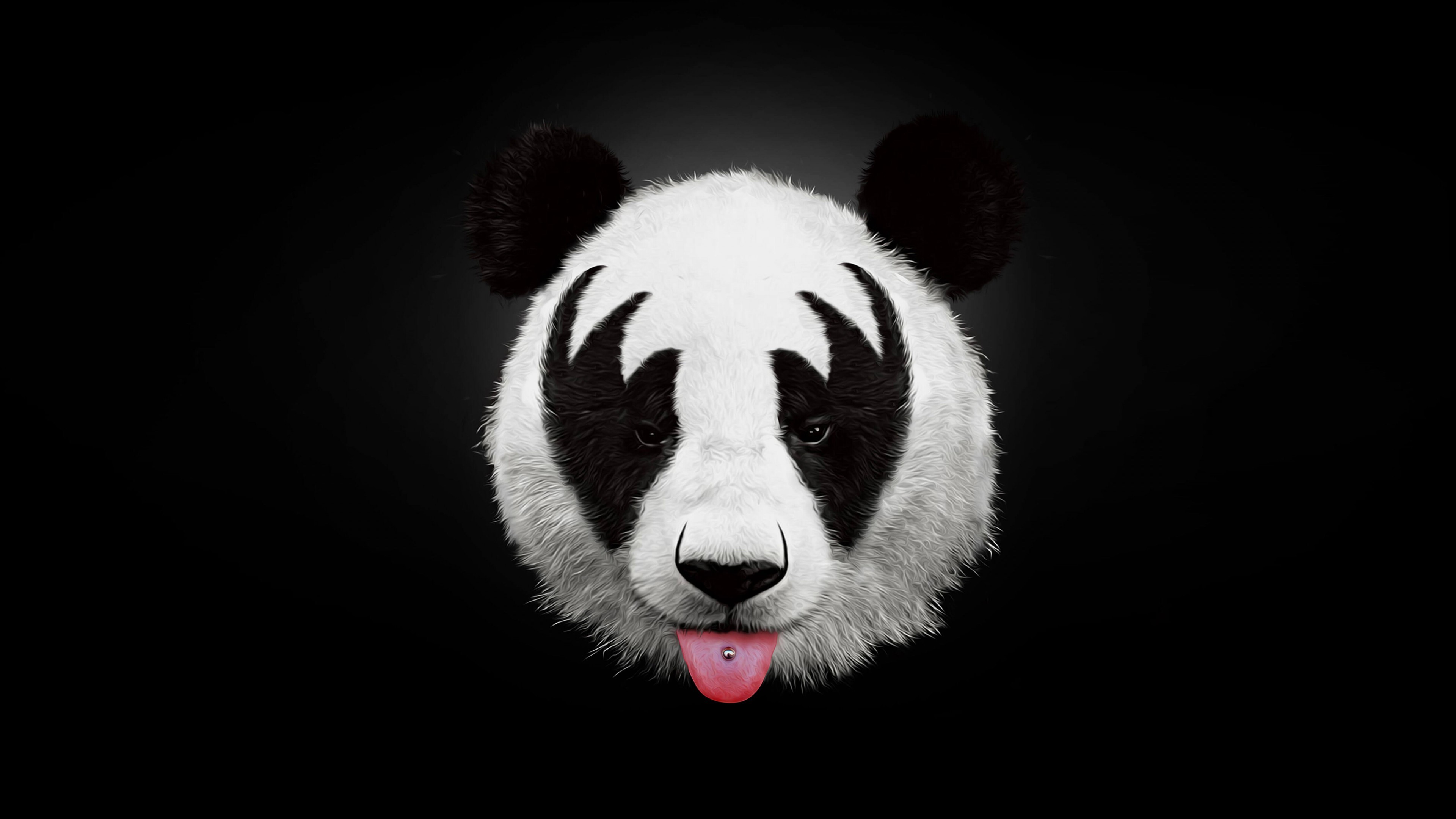panda, animals, 4k, artwork, artist, digital art, hd, HD Wallpaper
