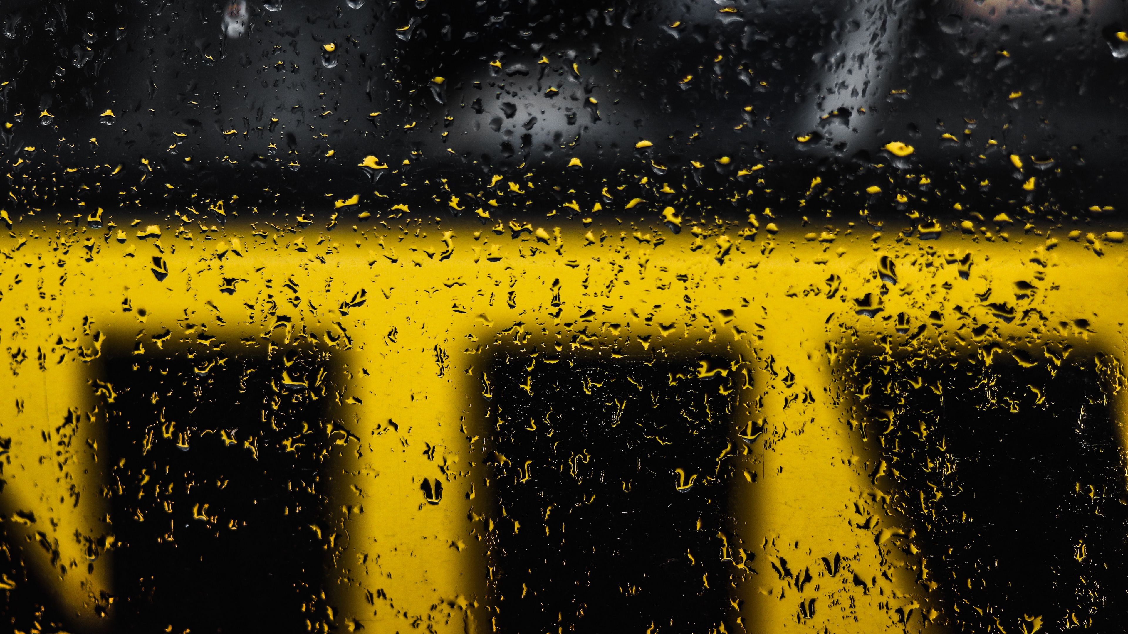rain, drops, glass, macro, 4k, HD Wallpaper