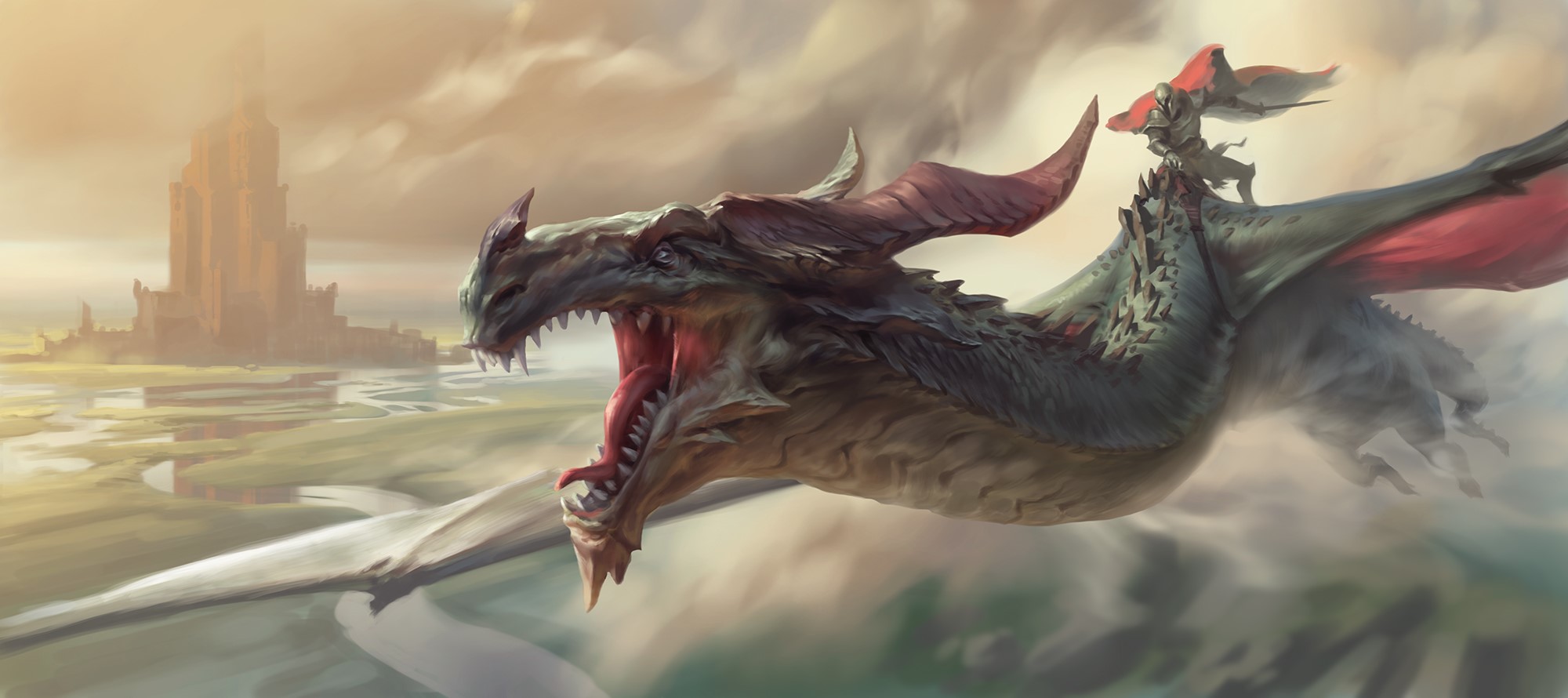dragon, warrior, artist, artwork, hd, digital art, deviantart, HD Wallpaper