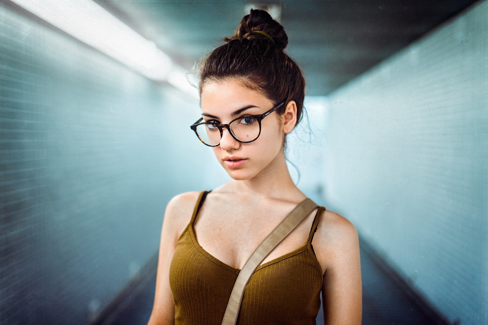 delaia gonzalez, girls, model, hd, glasses, HD Wallpaper