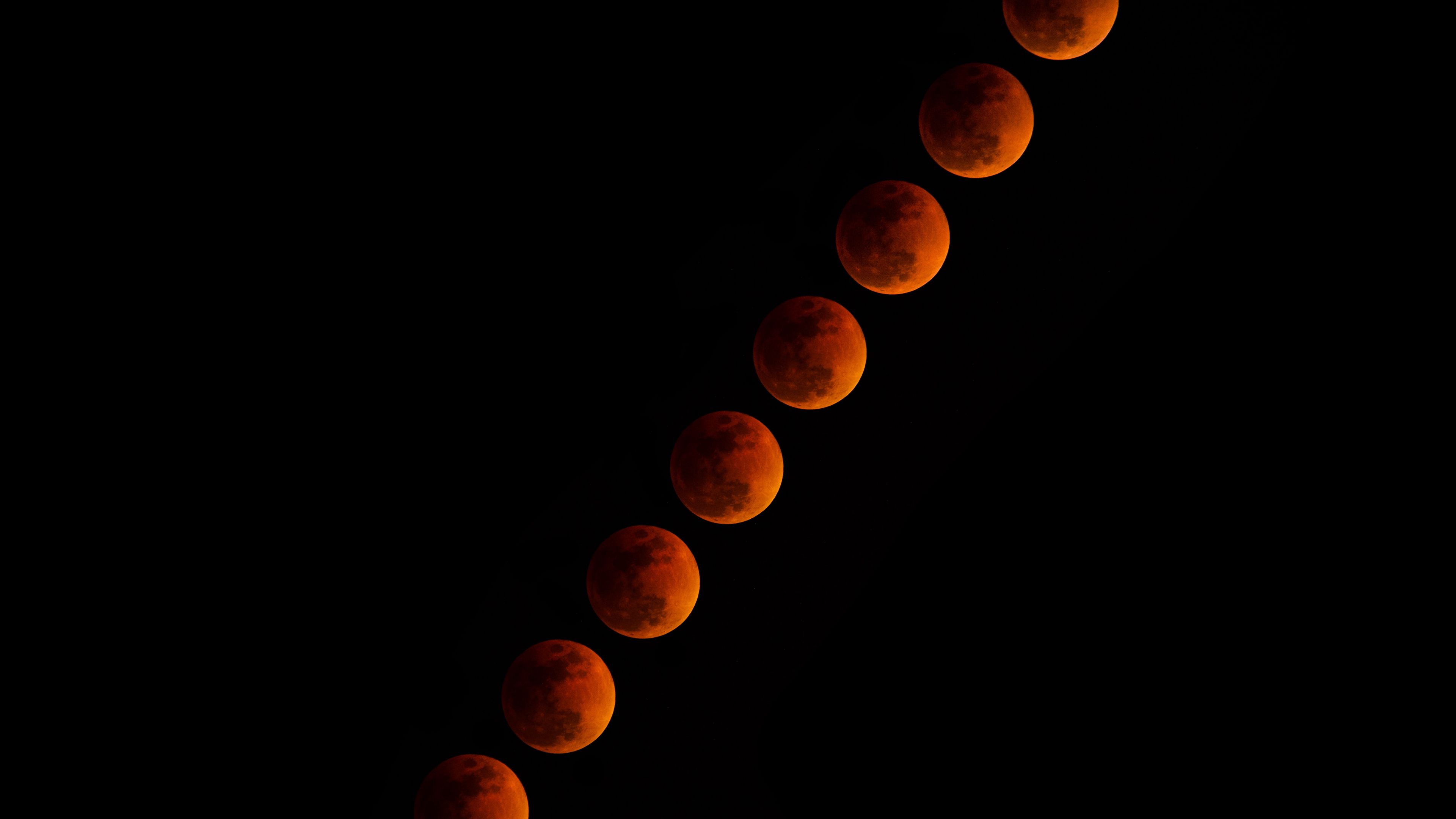 moon, space, dark, astronomy, 4k, HD Wallpaper