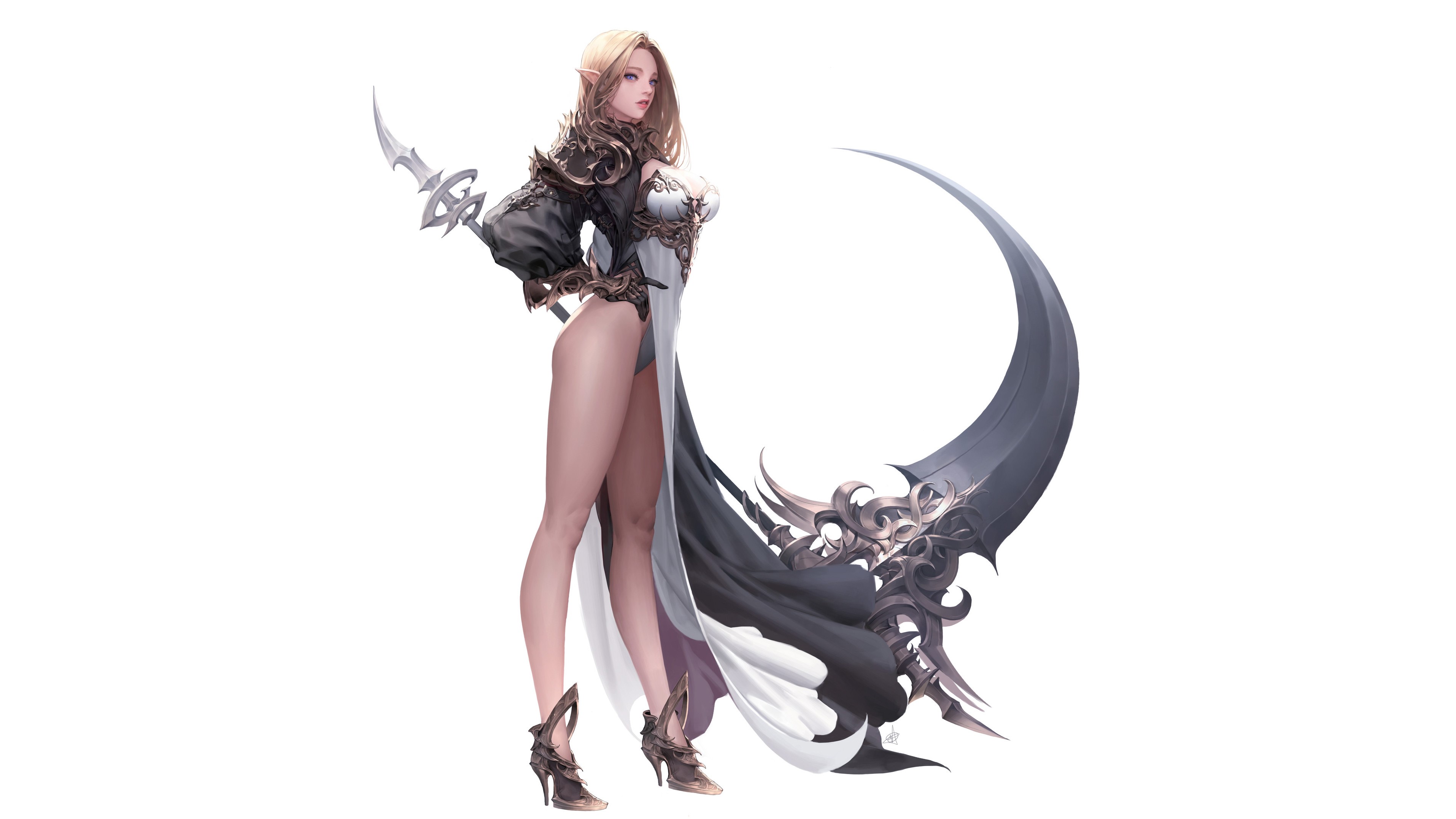 elf, anime, artwork, fantasy girls, hd, 4k, artstation, HD Wallpaper